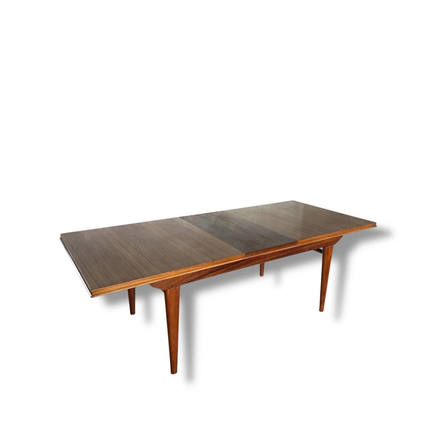 Mid Century Modern Alfred Cox Walnut & Rosewood Extending Dining Table