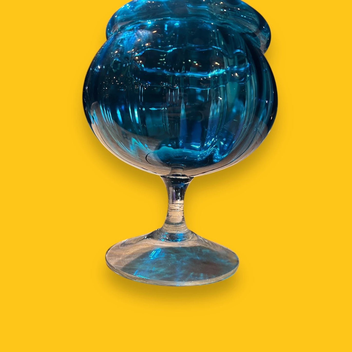 Mid century Italian glass lidded vase