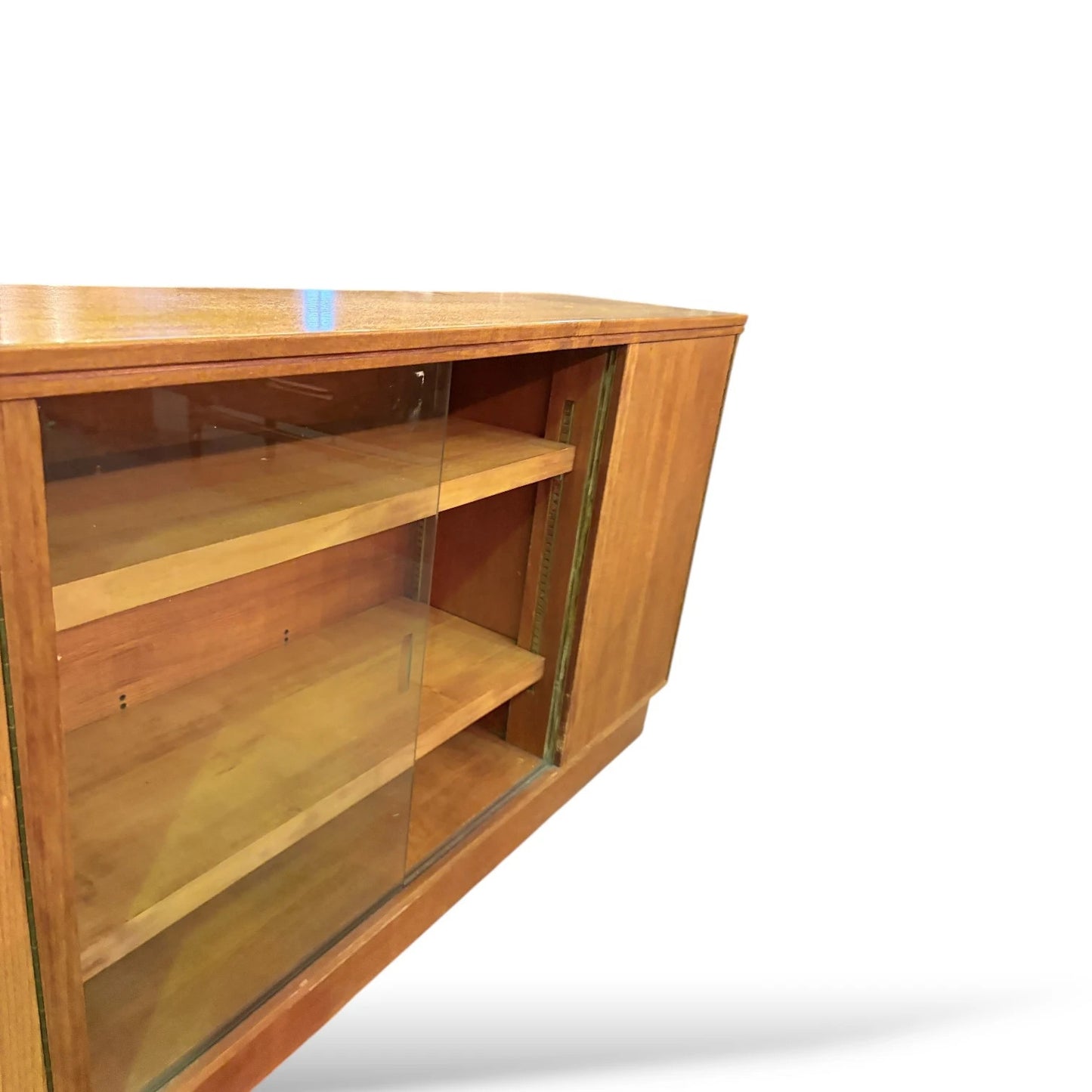 Mid Century Teak Sideboard | Danish Modern Low Record Cabinet
