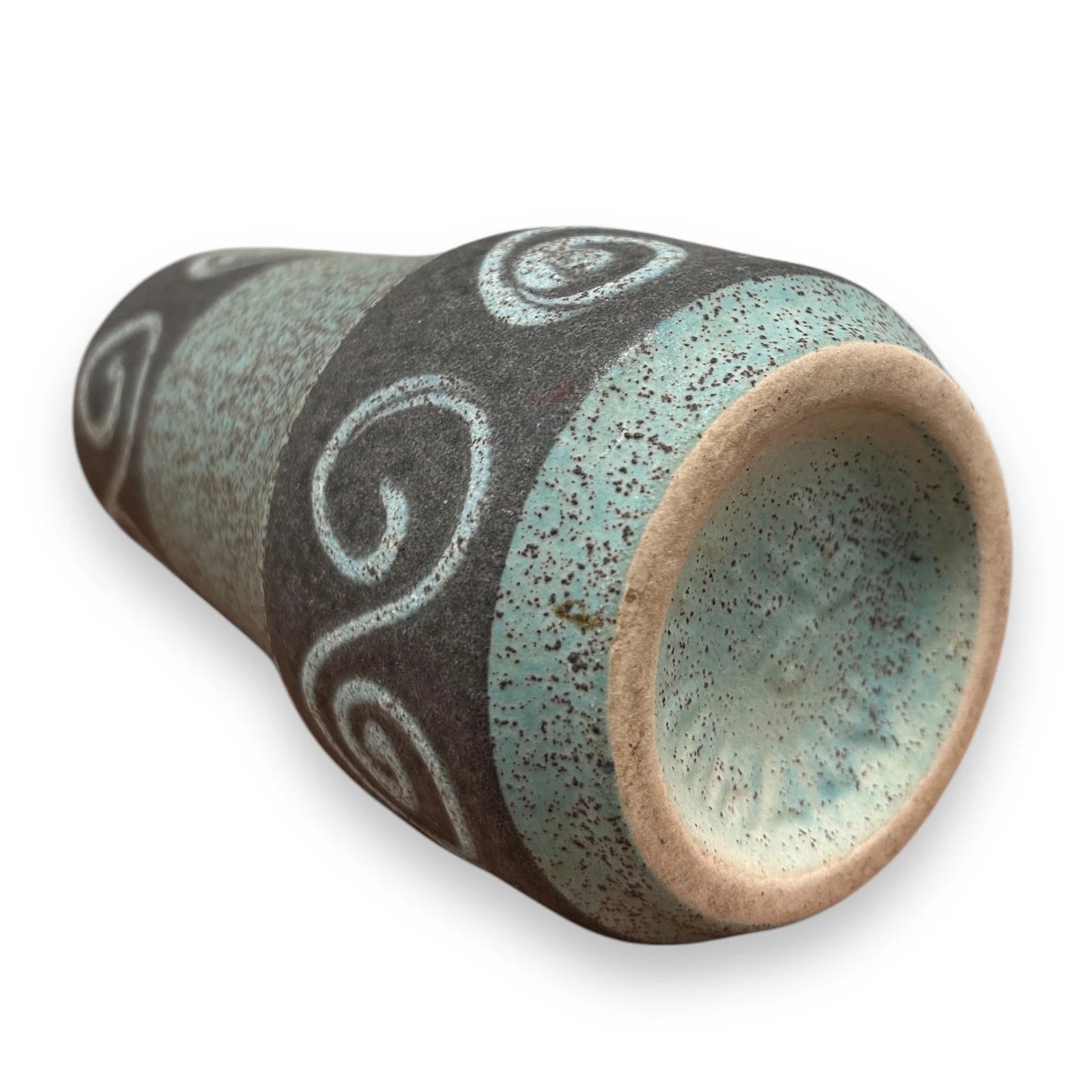 Mid century stone blue West German vase