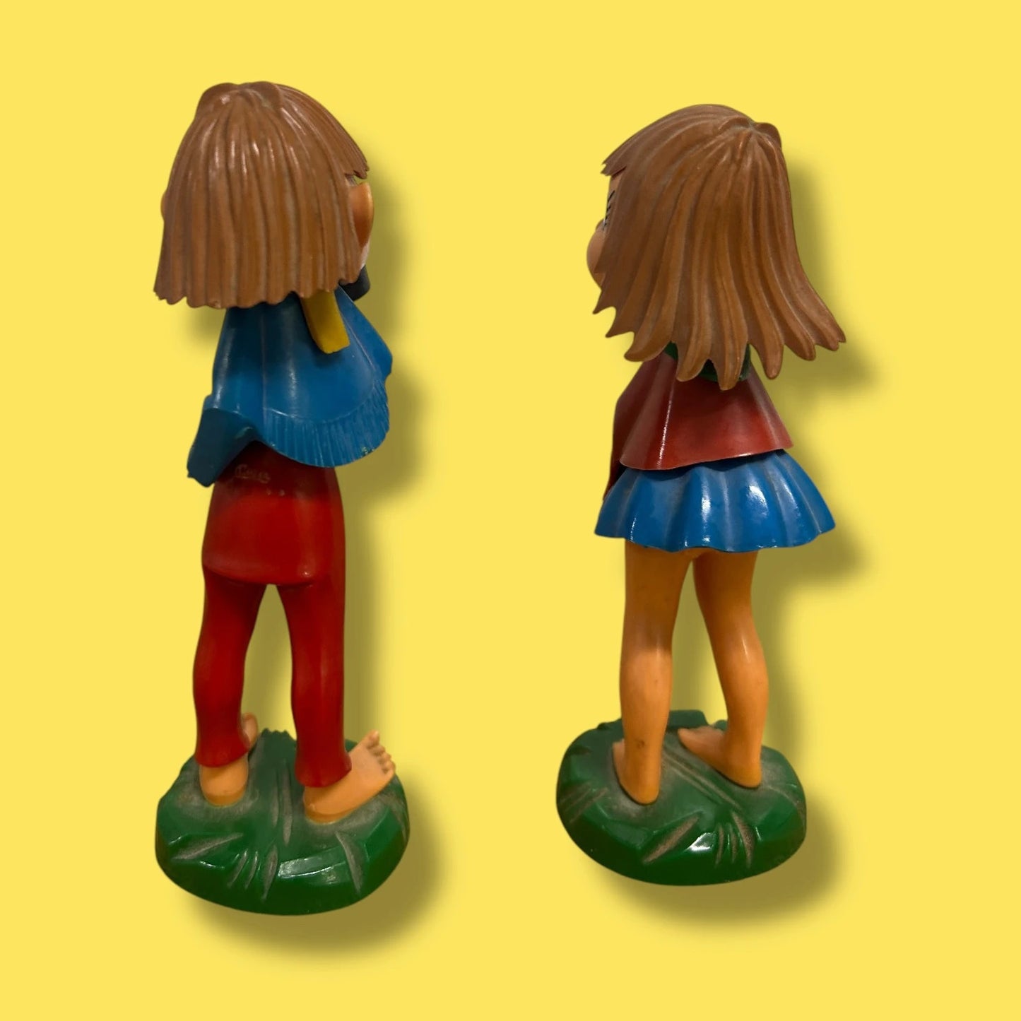 Mid Century West German pair of magneto bobble heads