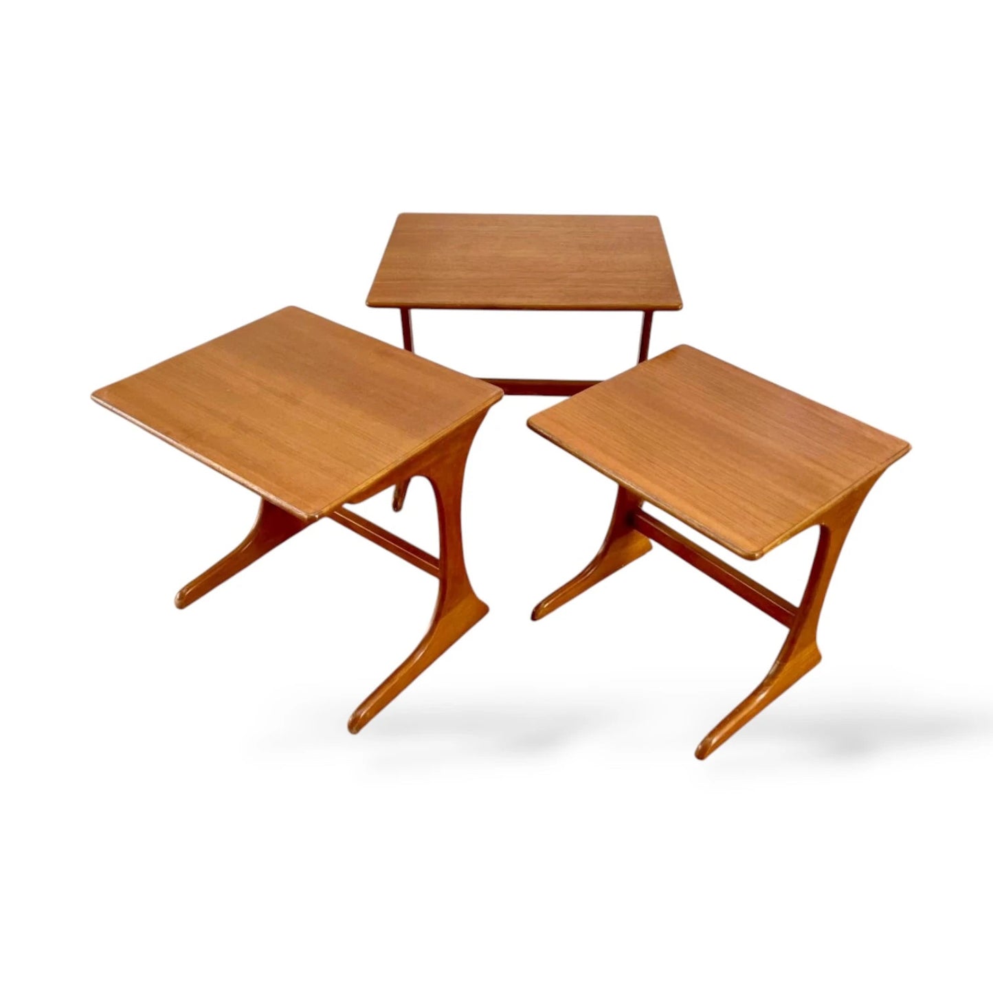 G Plan Teak Nest of 3 Coffee Tables | Mid-Century Modern Vintage Side Tables