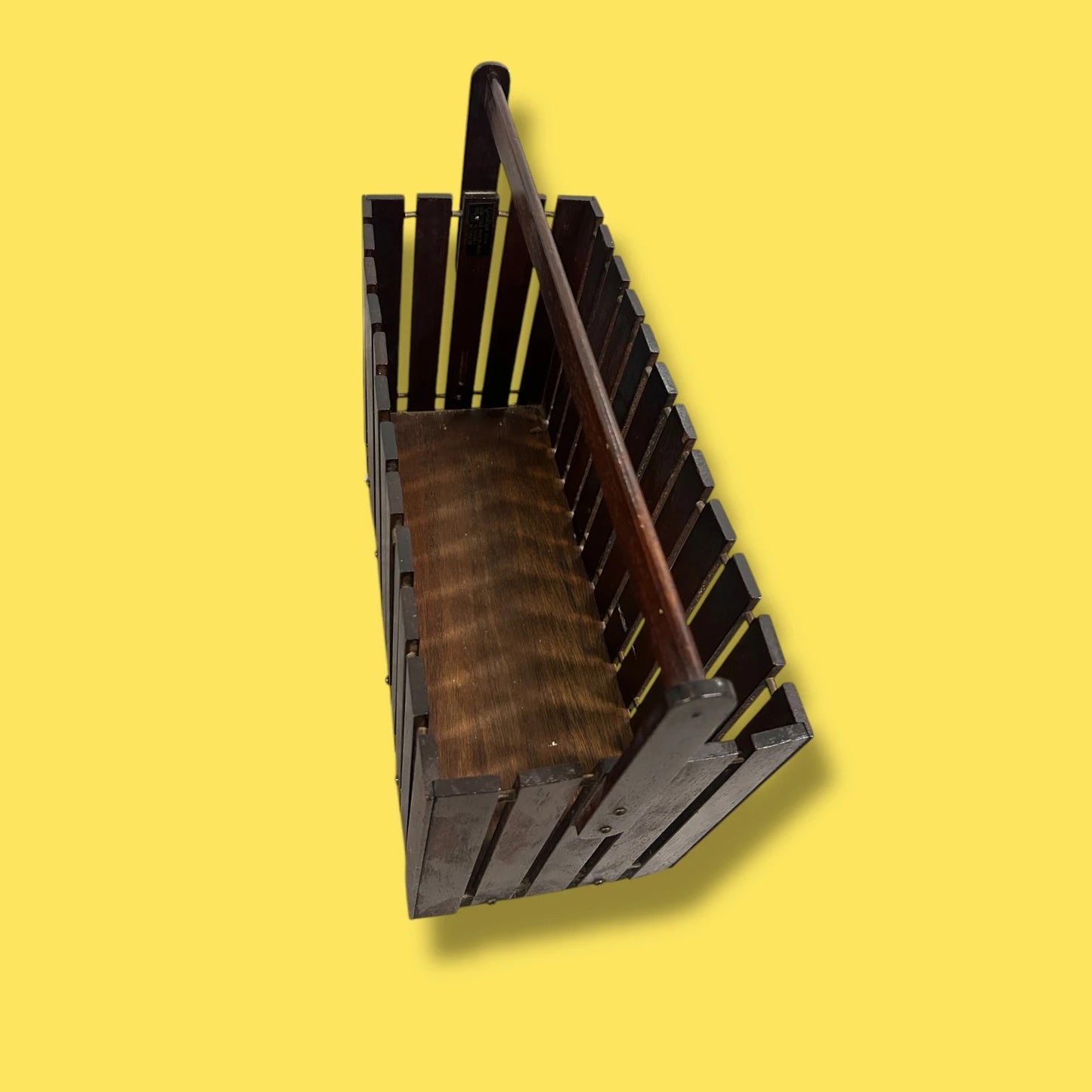 Mid Century Rosewood Slatted Magazine Rack