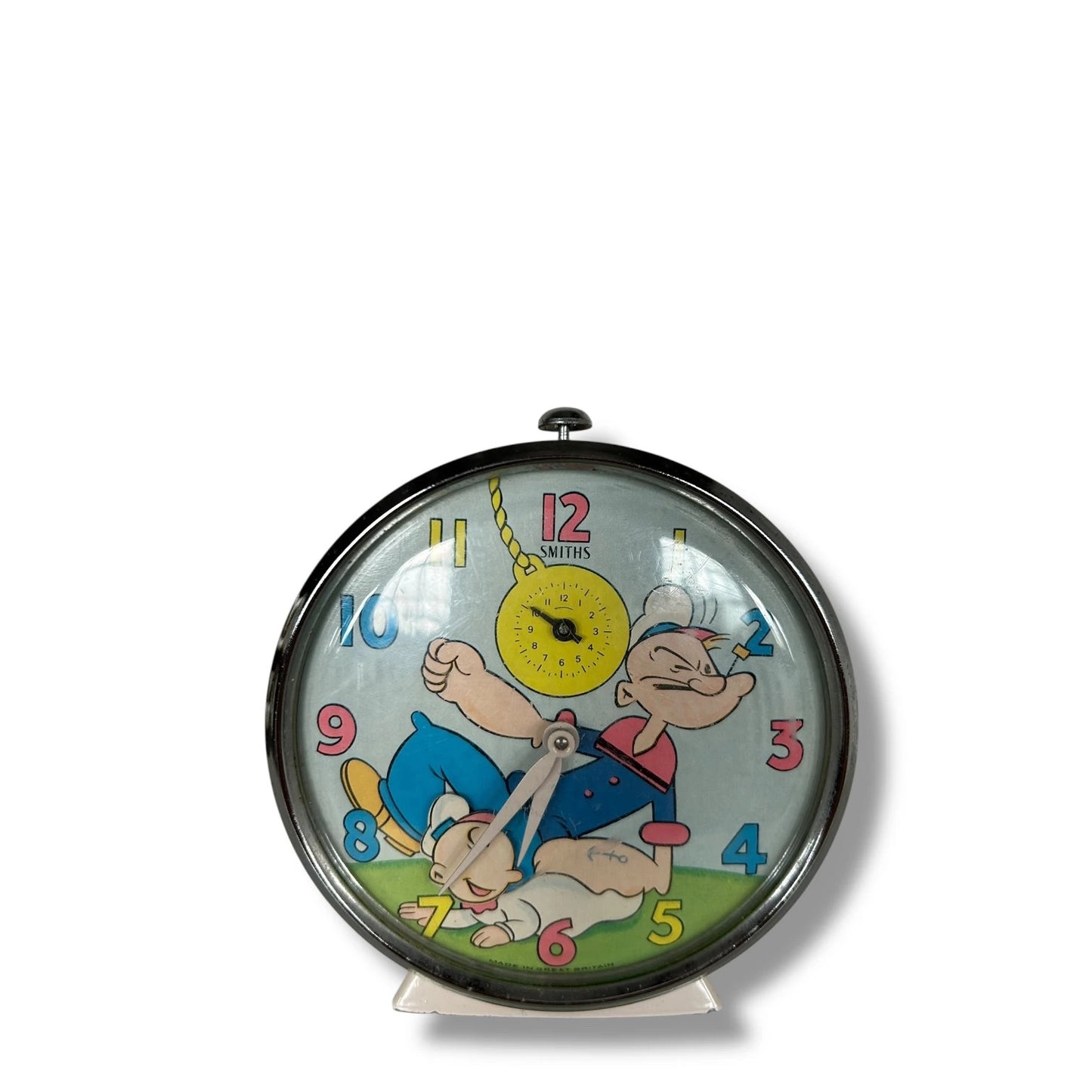Vintage 1950s Smiths Popeye Alarm Clock – Mid-Century