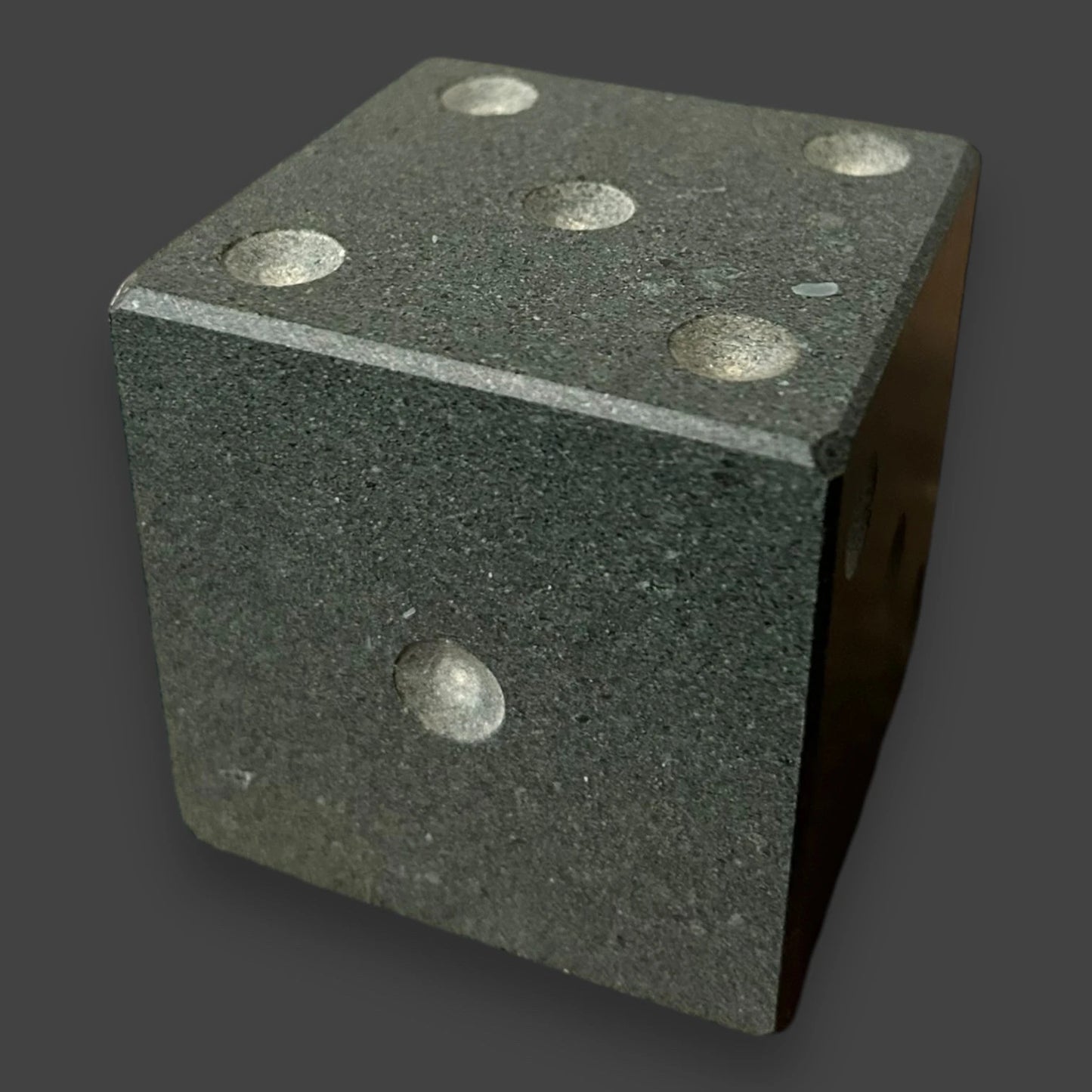 Vintage 1960s Slate Dice Paperweight
