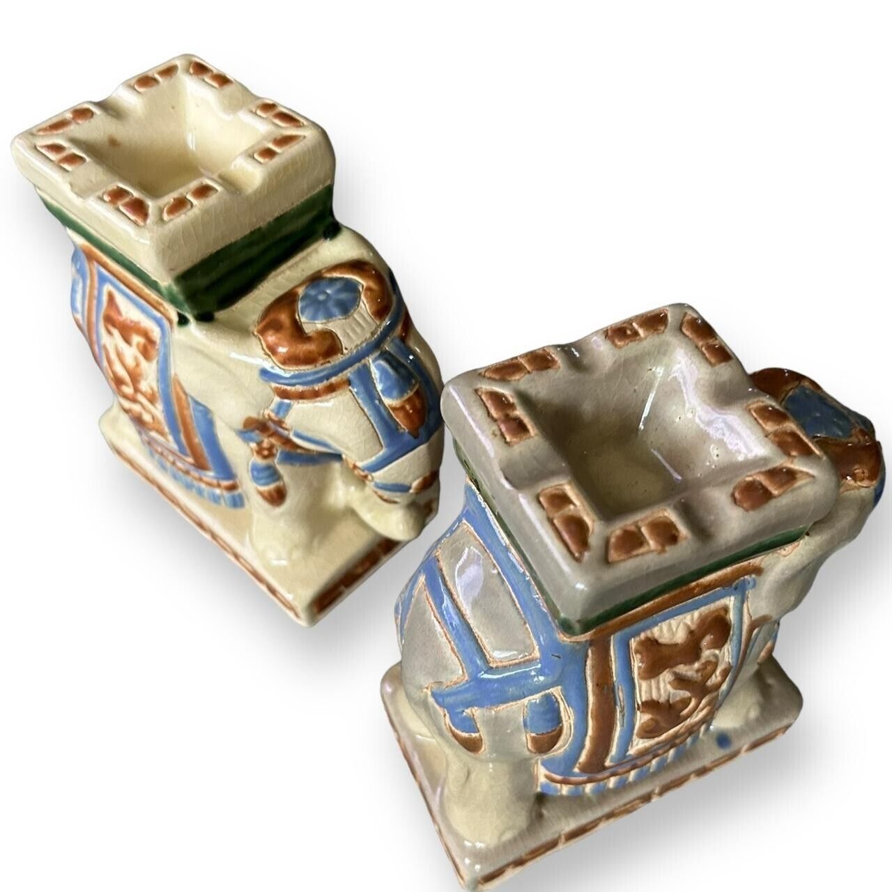 Vintage 1970s Chinese Elephant Bookends