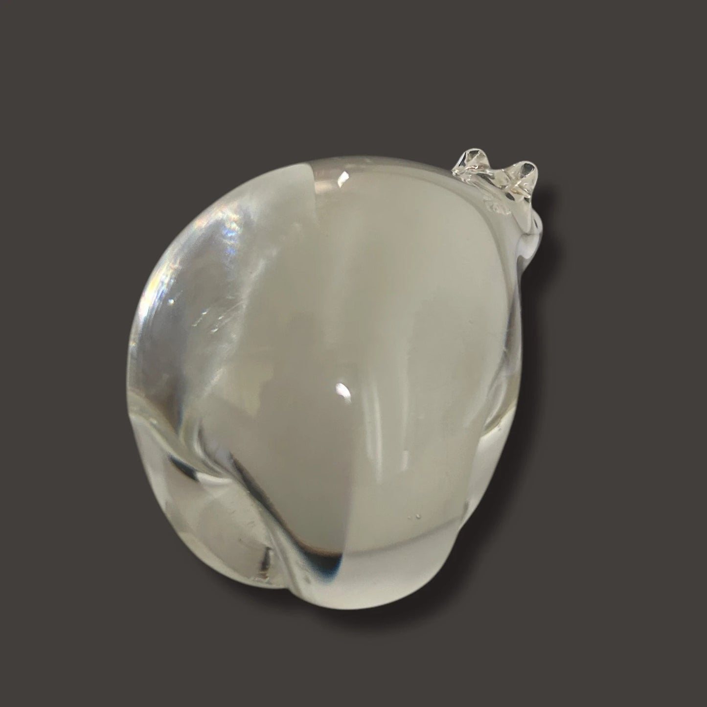 Mid Century glass polar bear paperweight