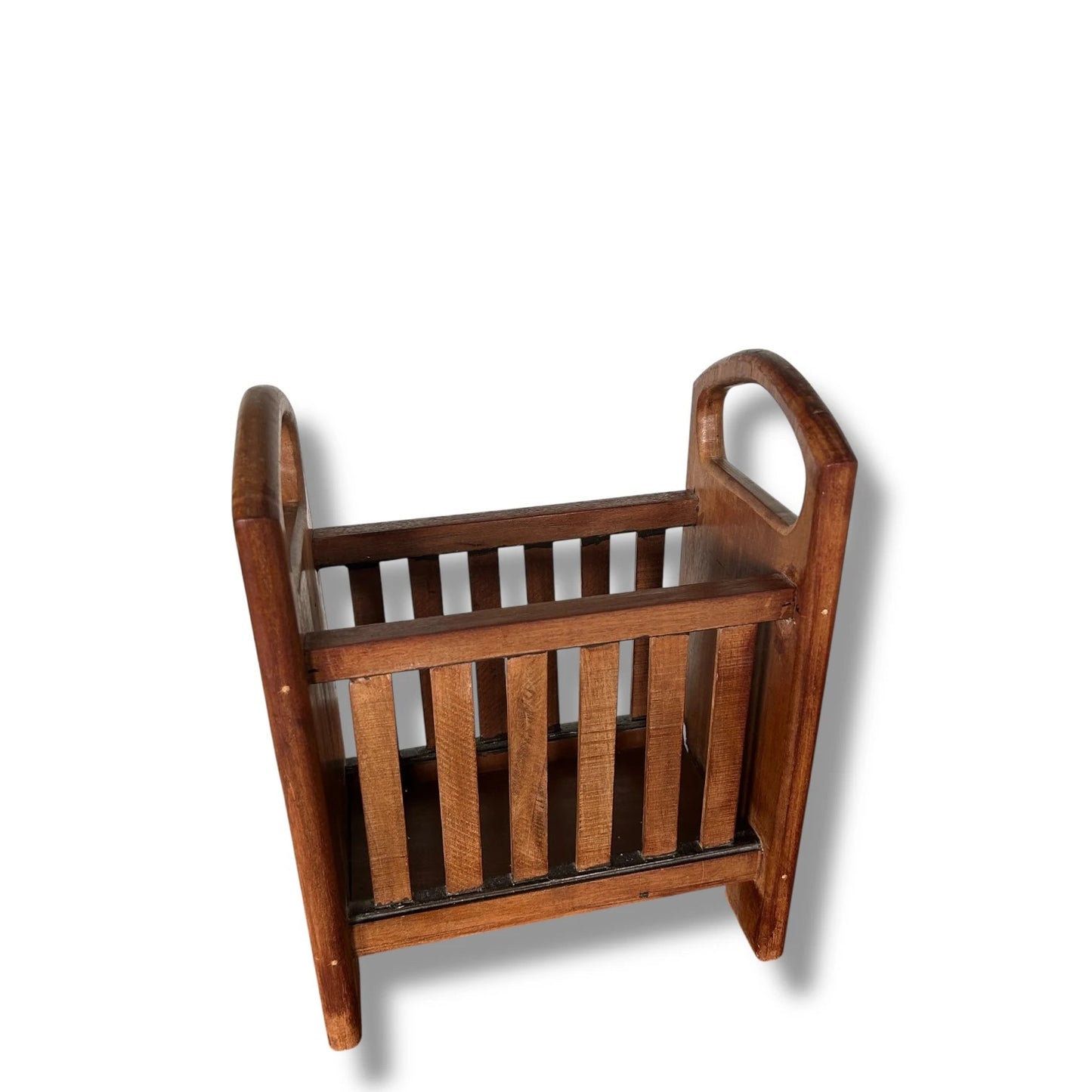 Mid Century Modern Teak Fence Magazine Rack