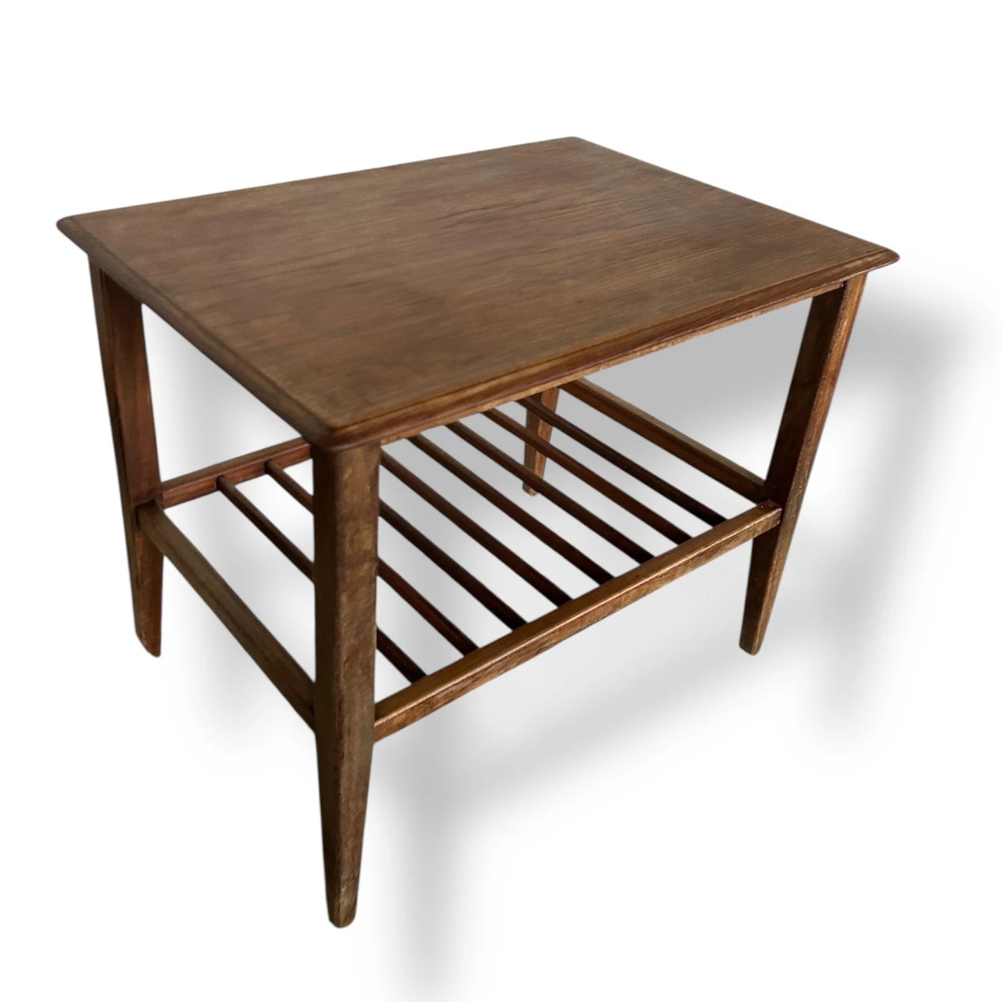 Pair of Vintage Bedside Tables – Mid-Century Mismatched Teak Side Tables