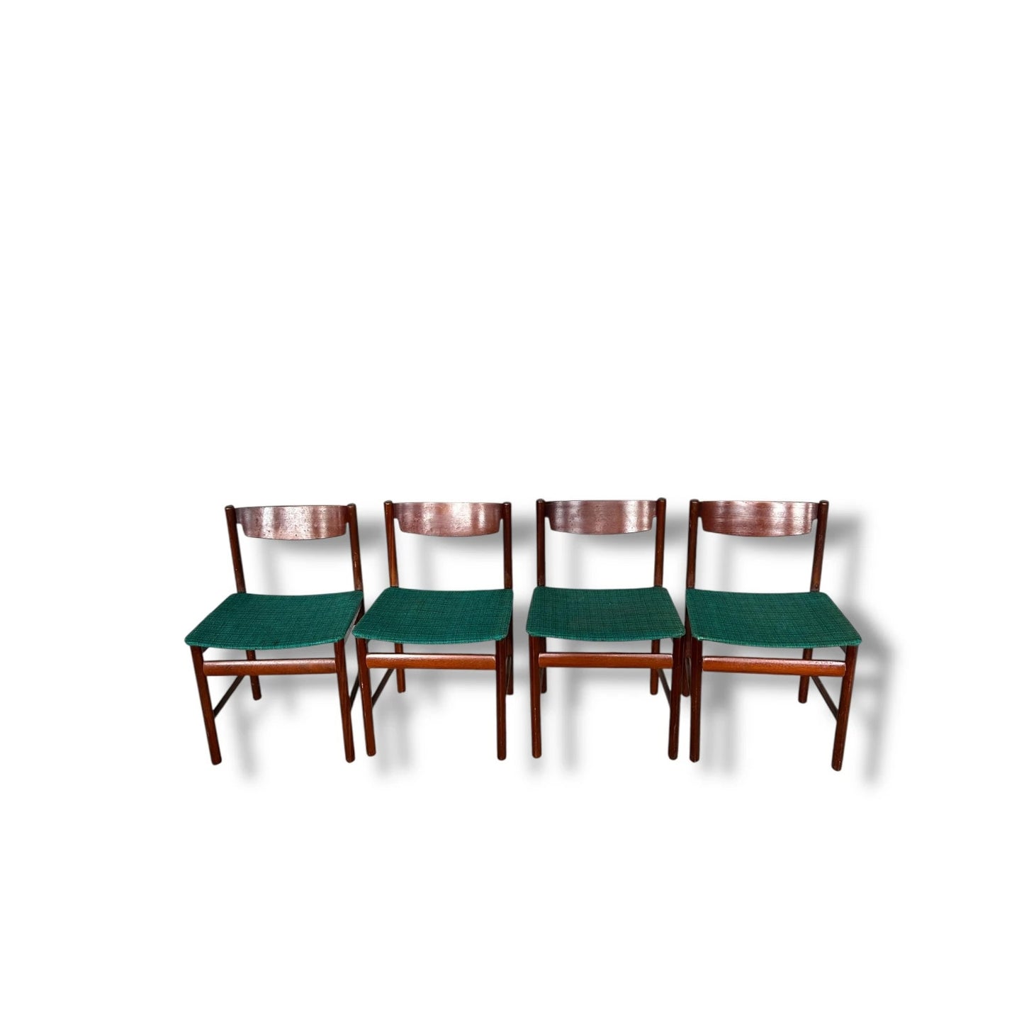 Mid Century Modern Rosewood Veneer Set of Four Dining Chairs