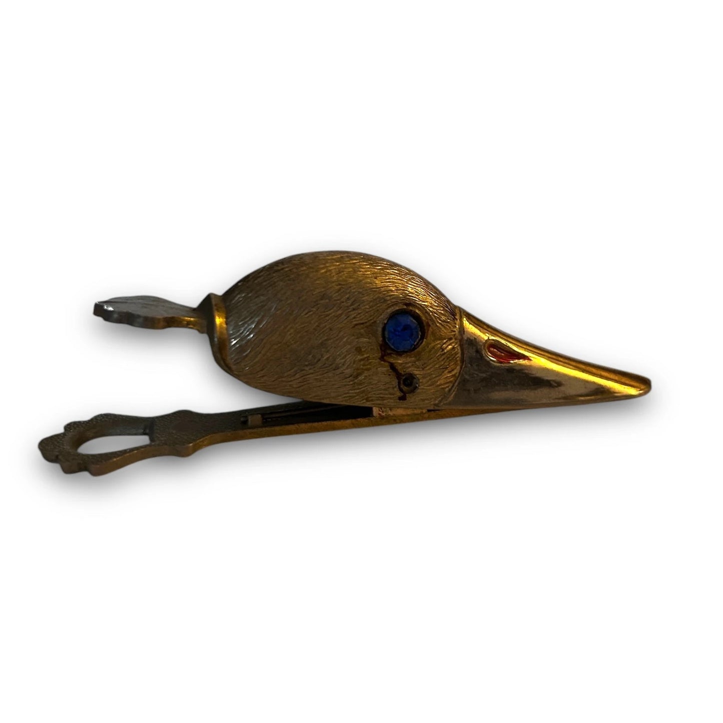 Vintage 1950s Japanese Brass Duck Head Paperclip