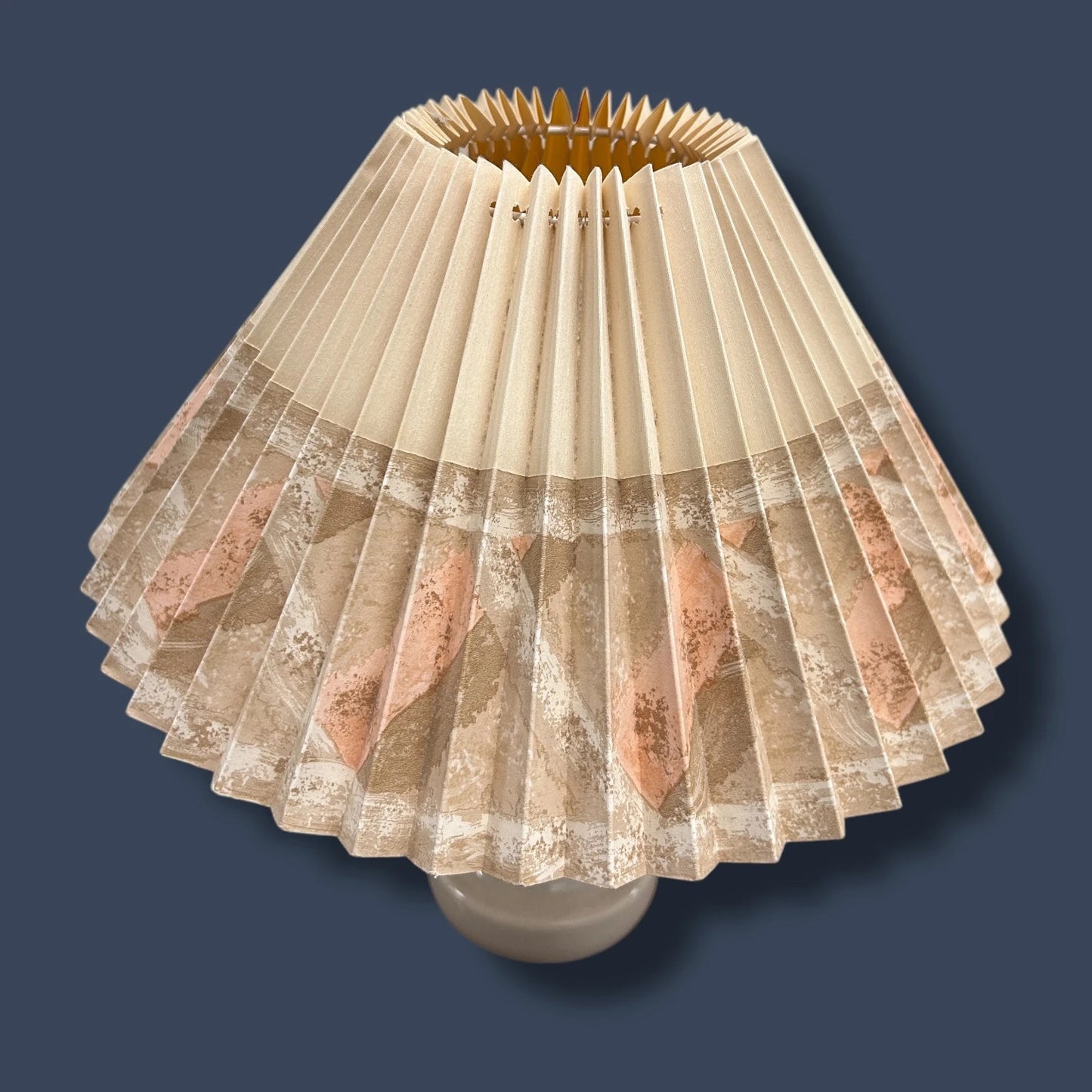 Mid Century Farmhouse Pleated Shade Ceramic Table Lamp
