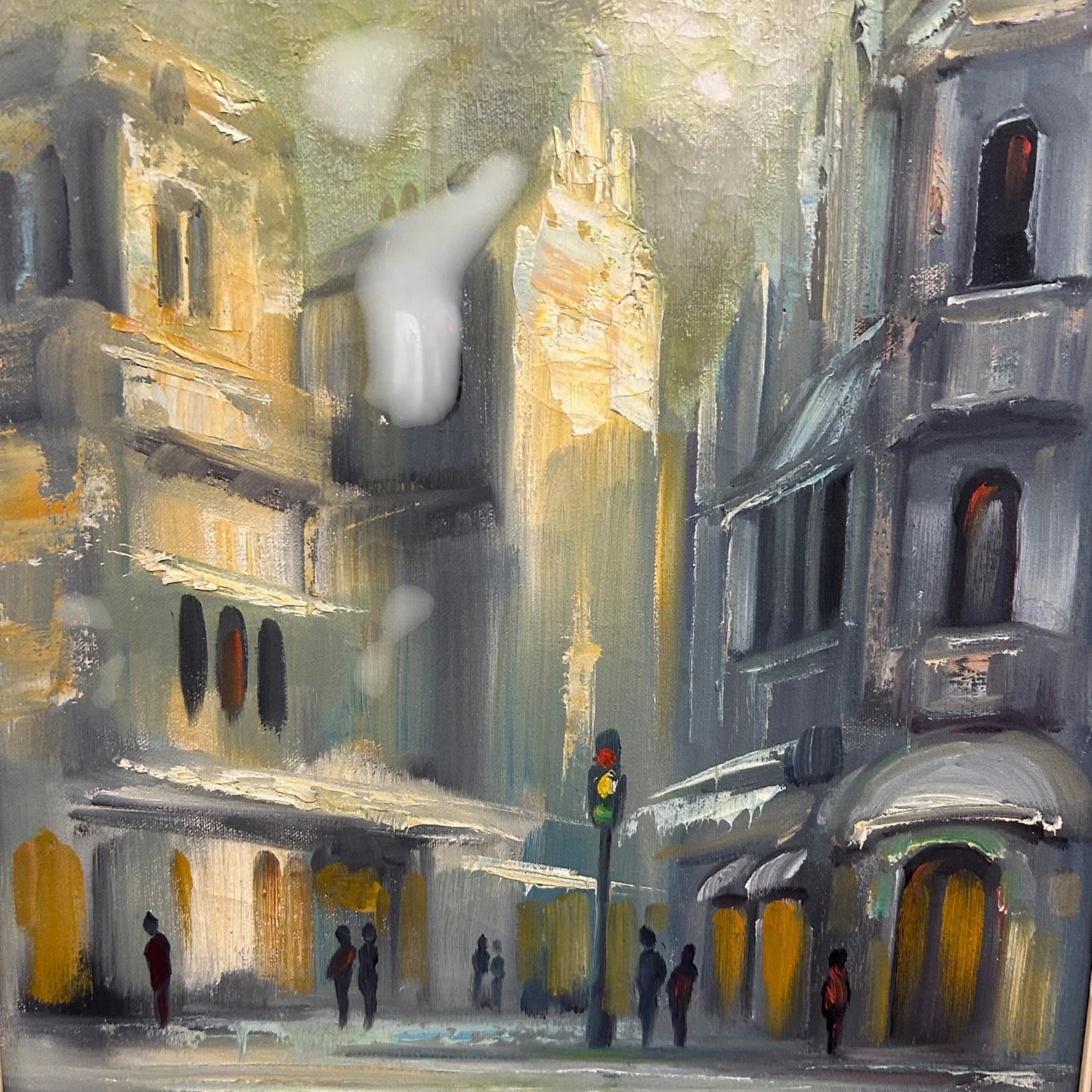 Mid Century Parisian Oil Painting