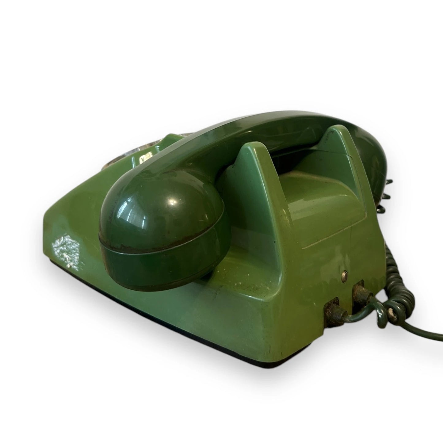 Mid Century Green Rotary Telephone