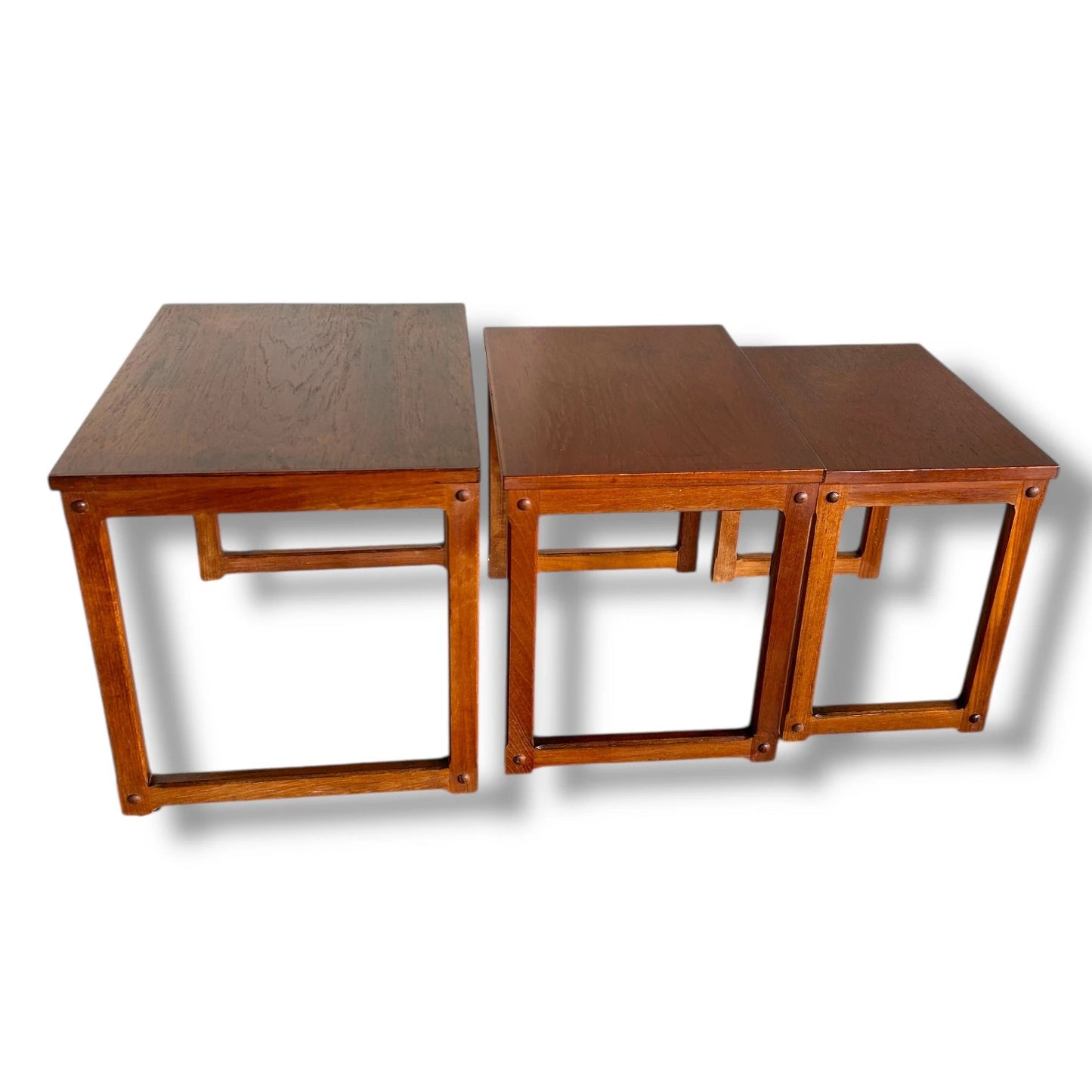 Mid Century Modern Danish Teak Wood Nest of Tables