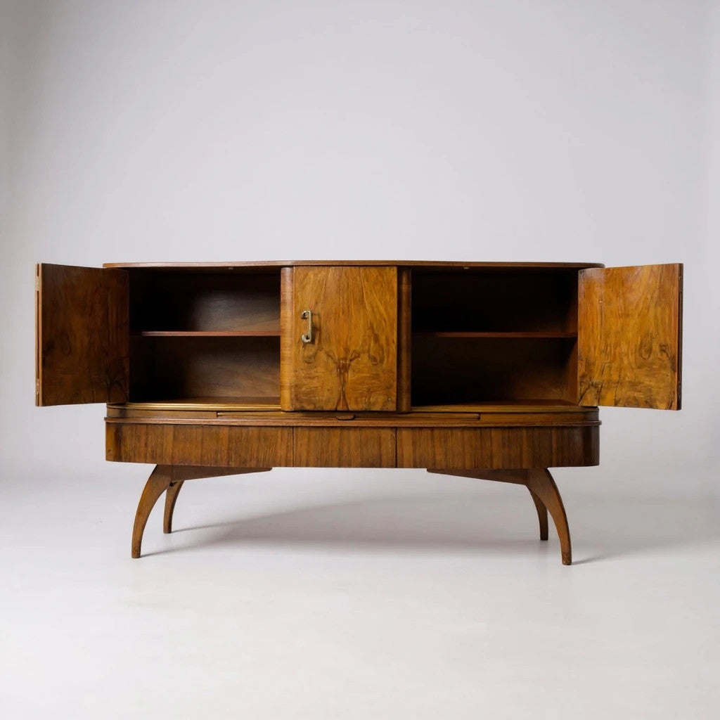 Beautility Cocktail Sideboard, Mid Century Drinks Cabinet, 1950s Vintage Bar Storage