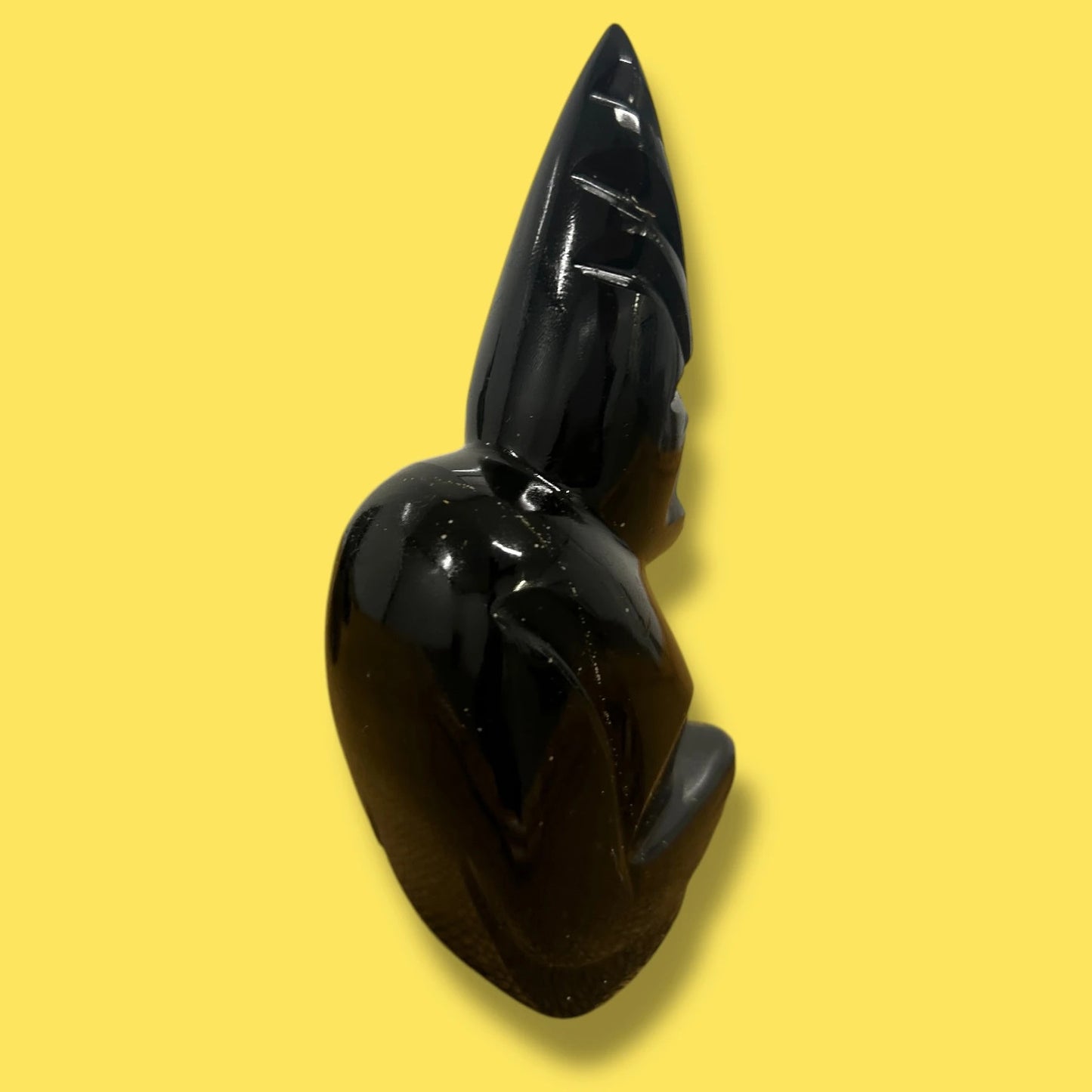 Vintage 1960s Aztec Obsidian Statue