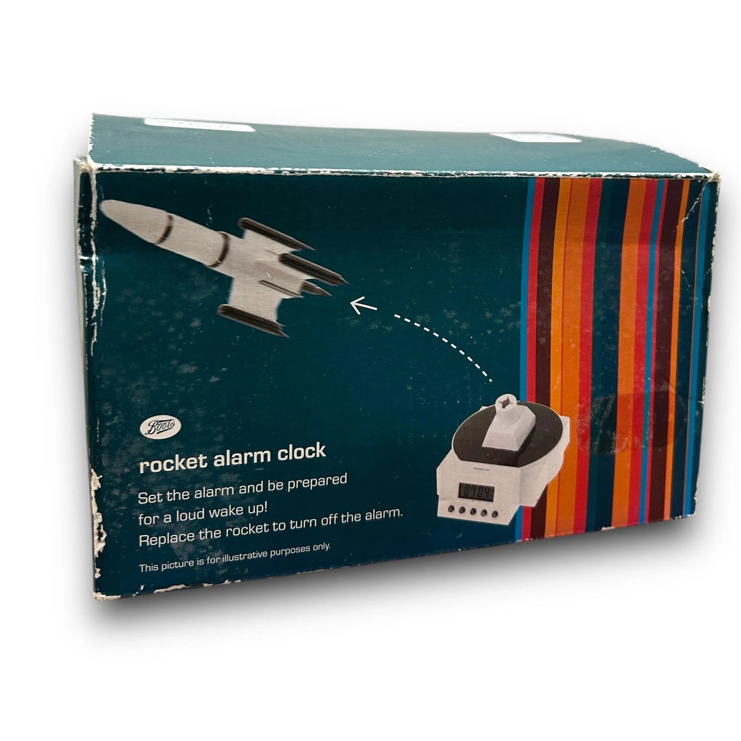 Vintage 90s Rocket Space Alarm Clock