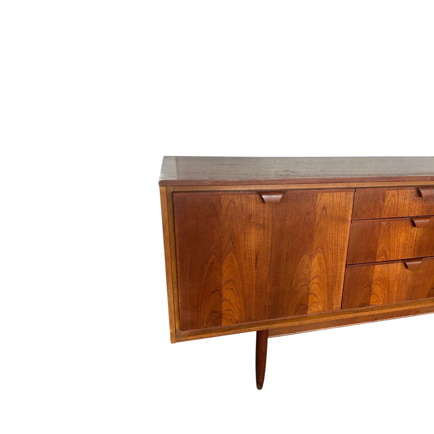 Vintage Austinsuite Sideboard by Frank Guille – Mid Century Modern Teak Long Credenza Cabinet