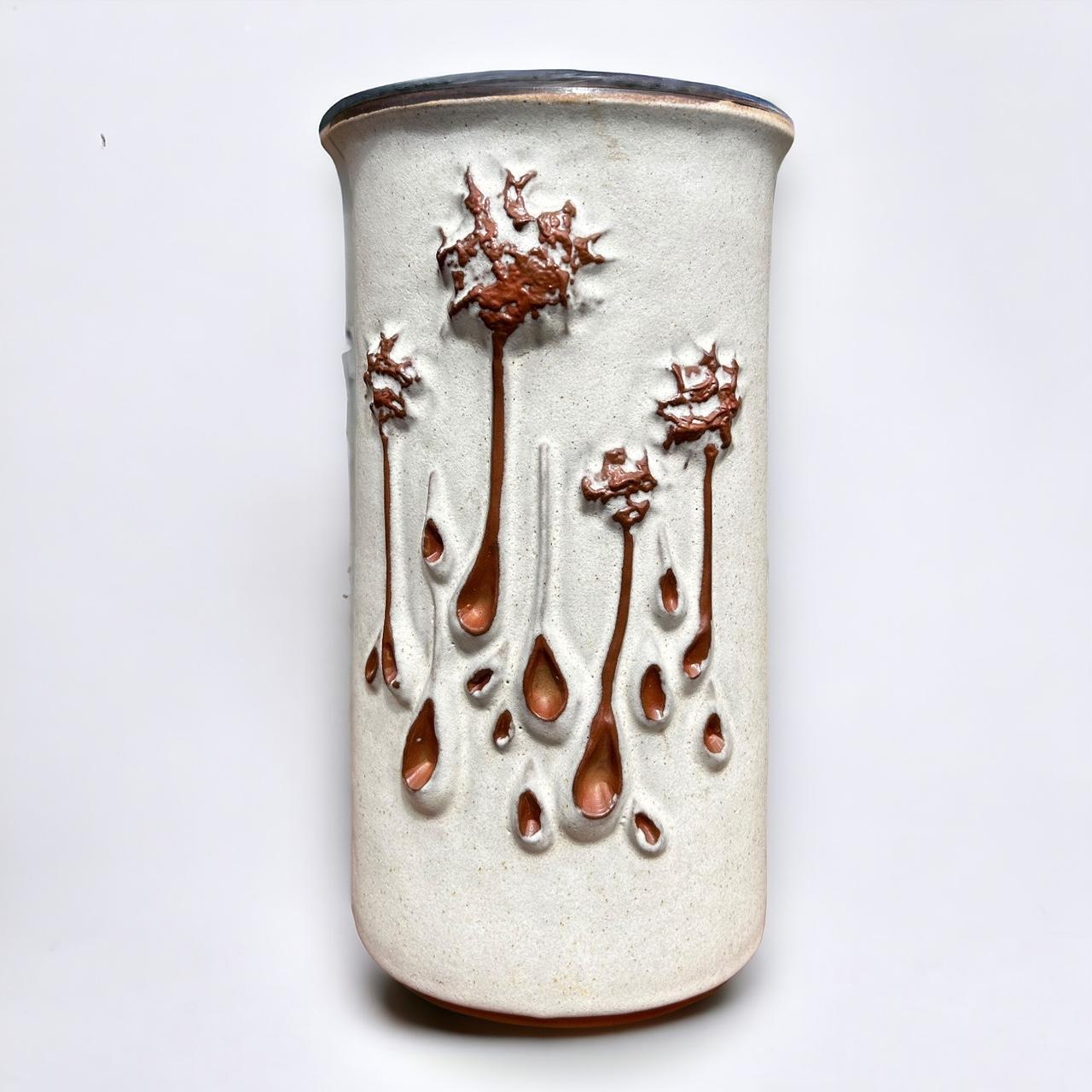 Vintage 1970s Shelf Pottery Floral Vase