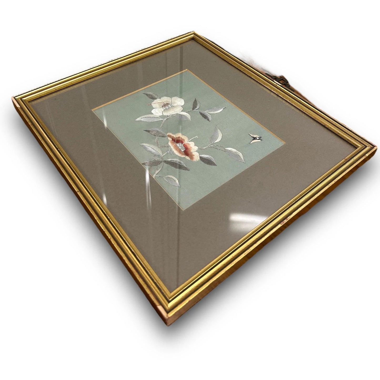 Vintage 1970s Chinese Silk Tapestry Frame