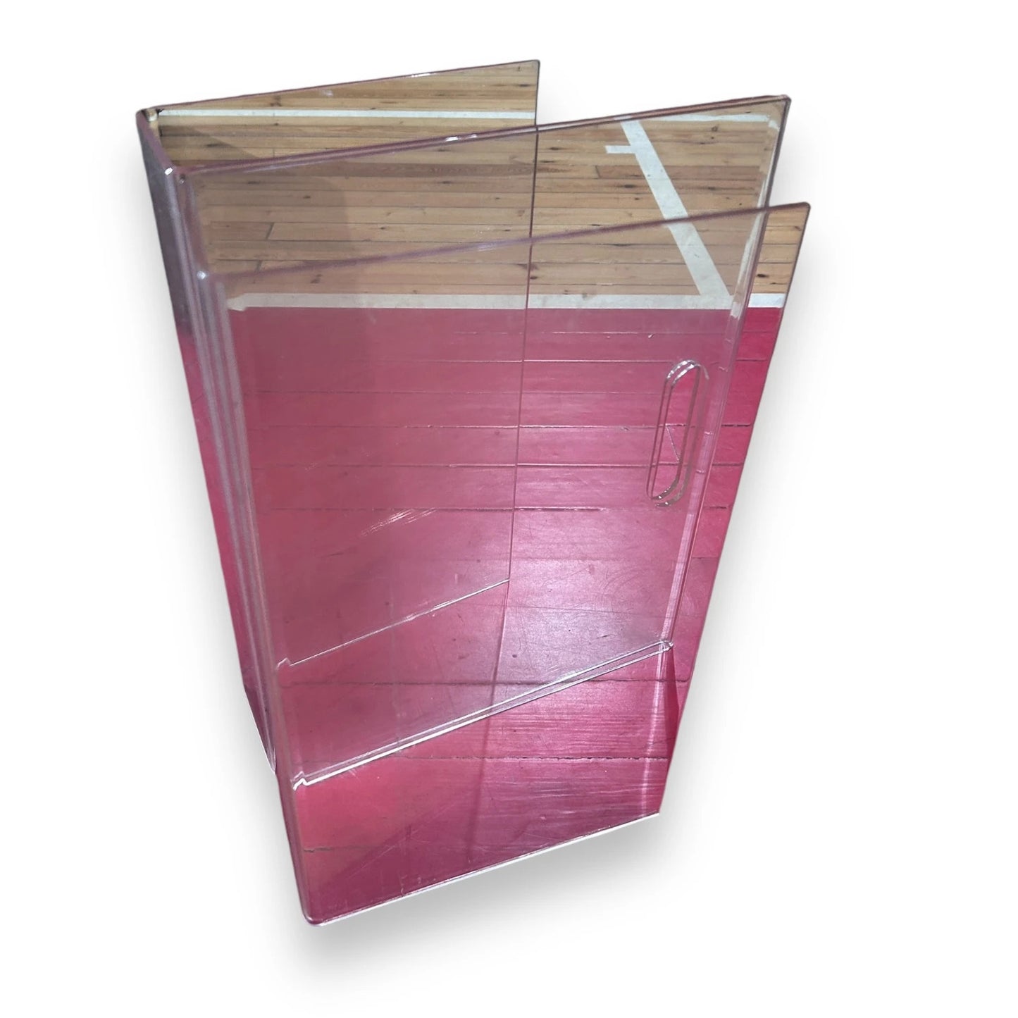 Mid century transparent magazine rack