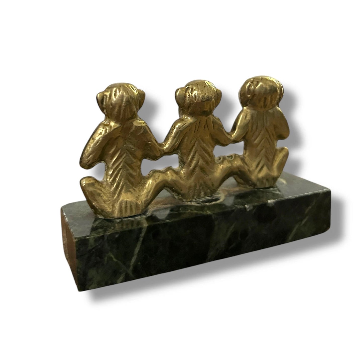 Mid Century Brass Wise Monkeys