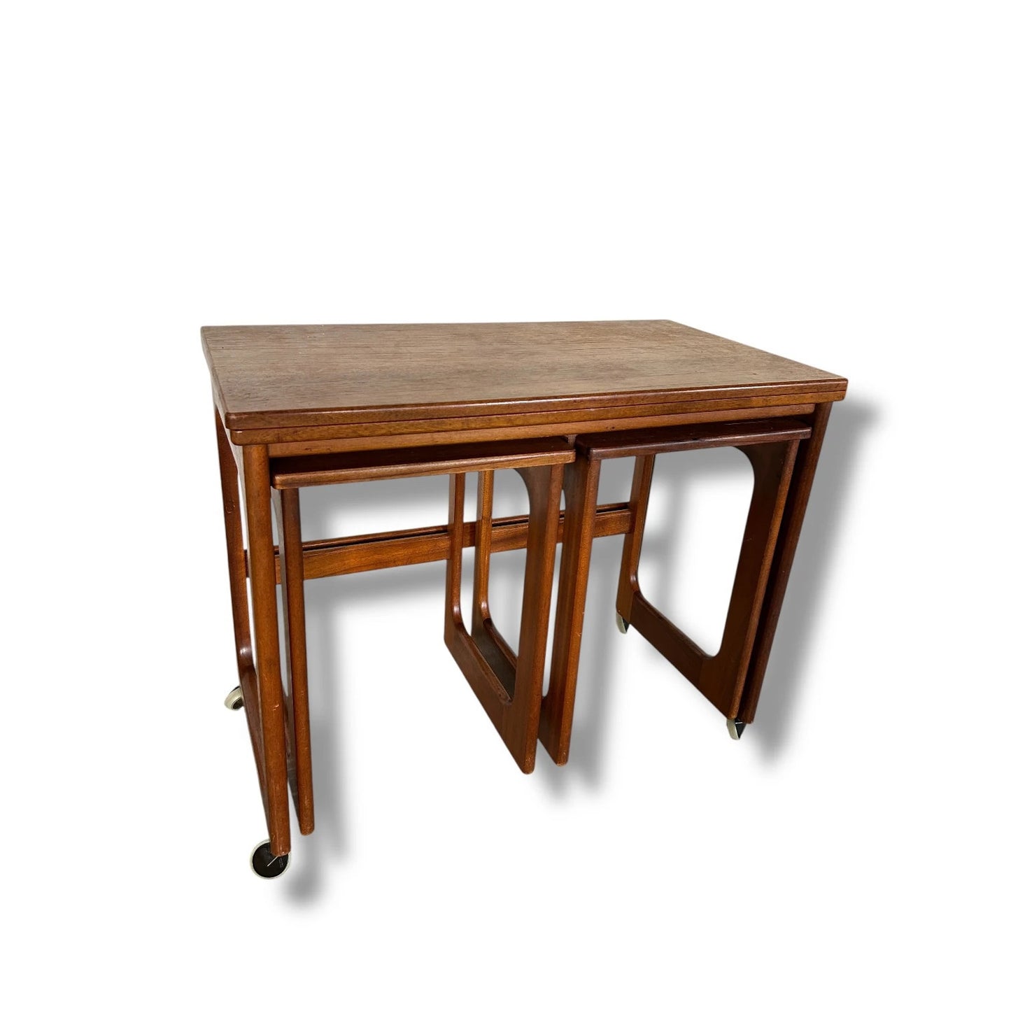 Vintage McIntosh Metamorphic Coffee Table with Nesting Side Tables – Mid-Century