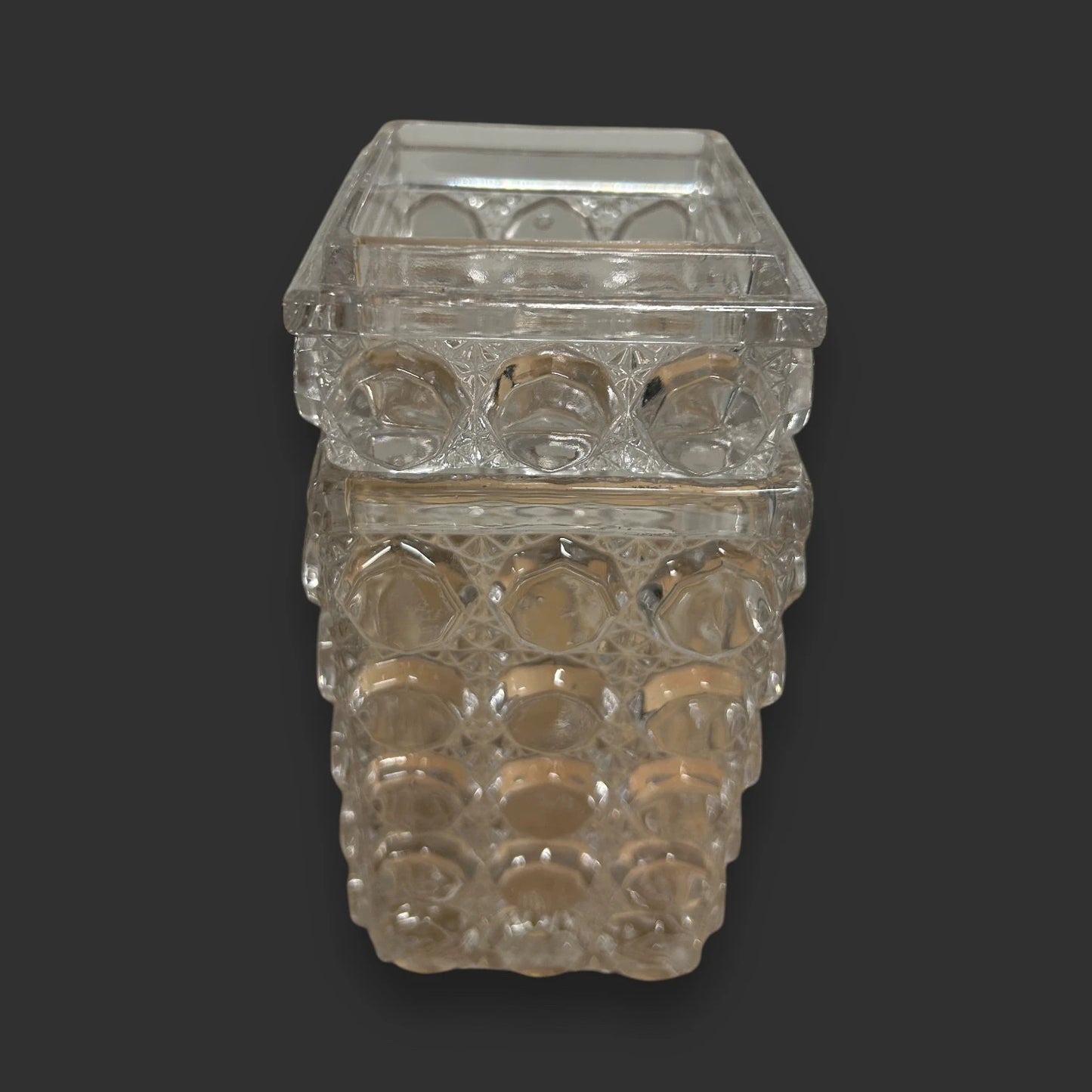 19th Century George Davidson & Co 'Hobnail' Glass Lidded Jar