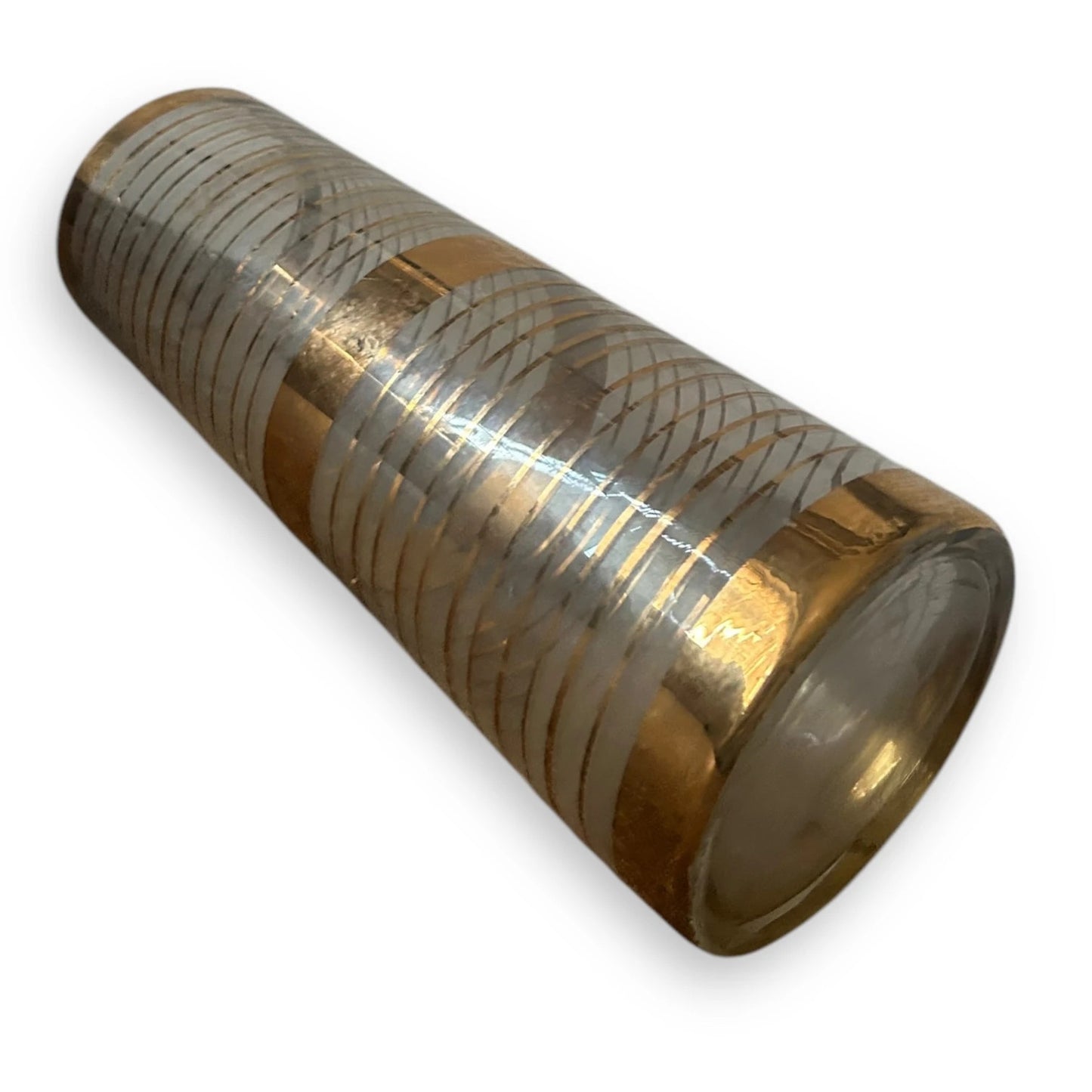 Mid Century Gold Banded Vase