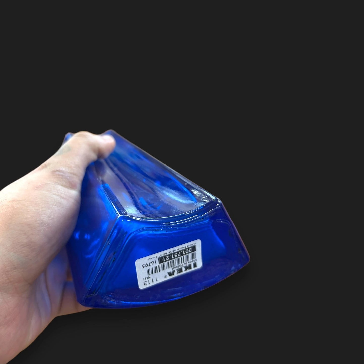 Vintage 90s IKEA cobalt blue vase