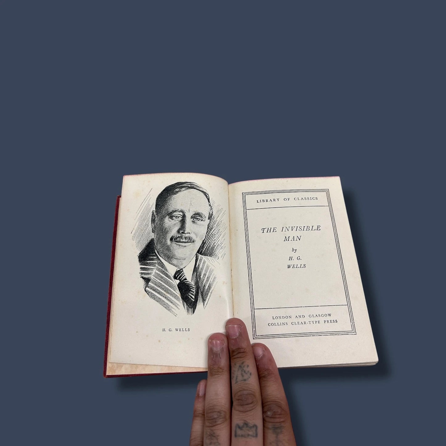 Vintage The Invisible Man HG Wells Antique Book