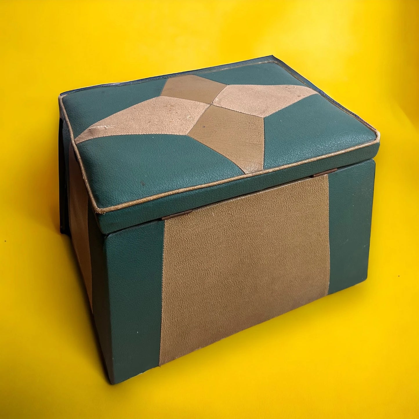 Vintage Moroccan Pouffe Storage Footstool