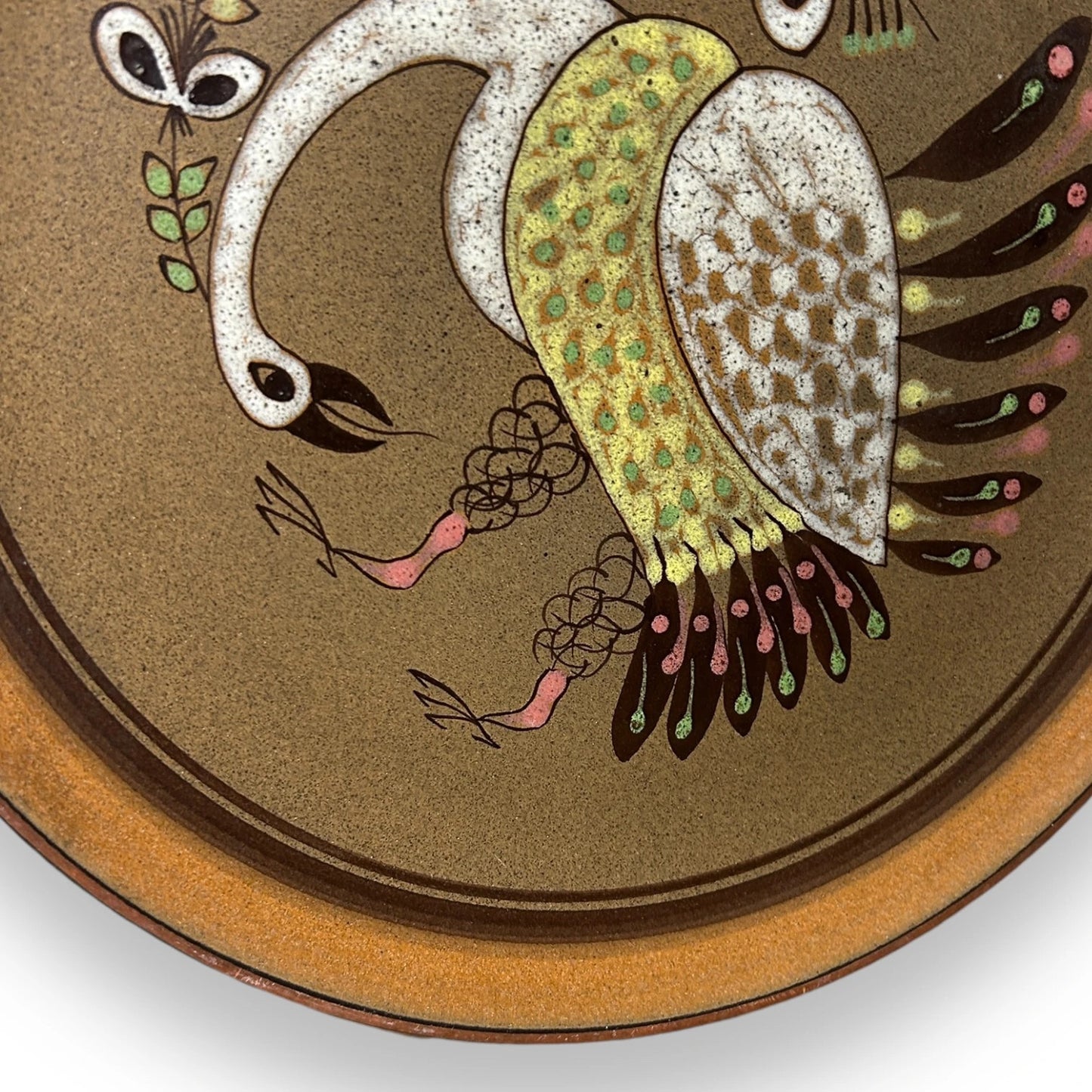 Mid Century Peacock Wall Plate