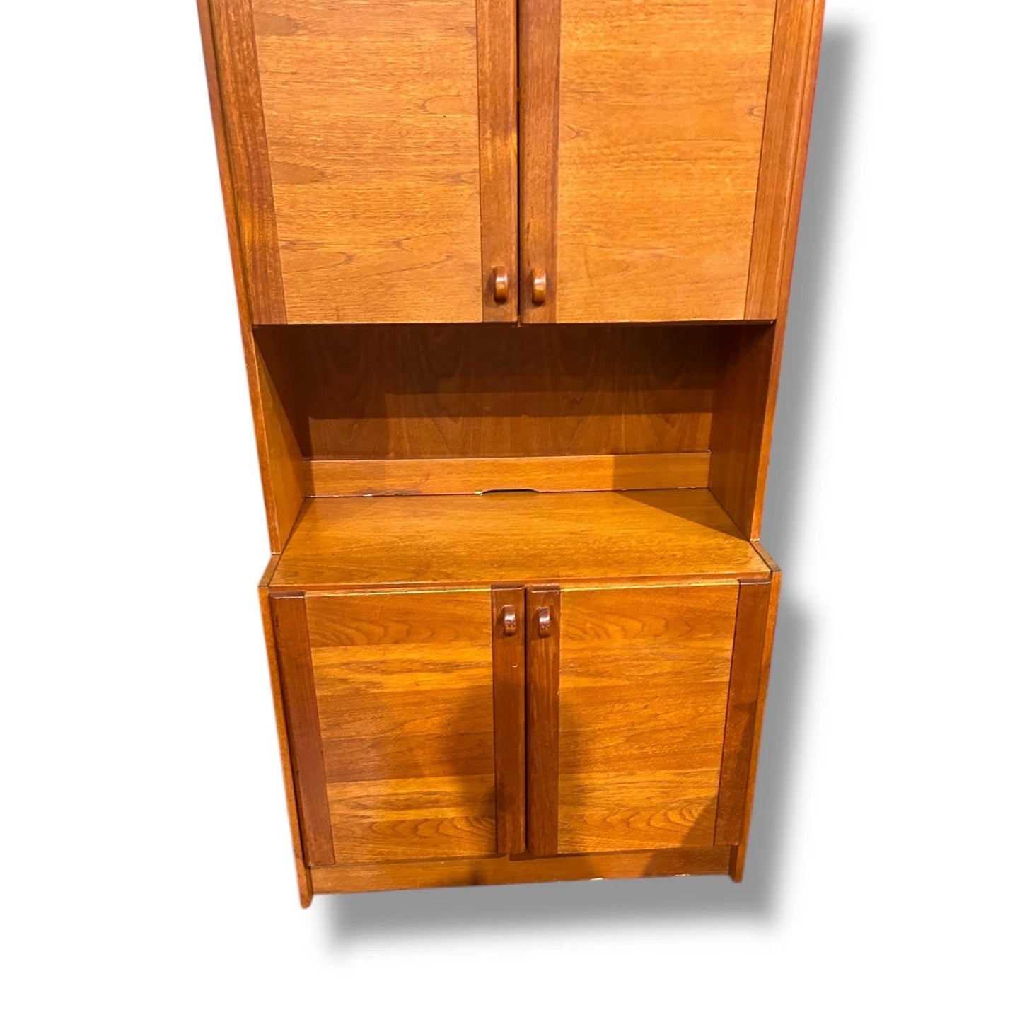 Danish Domino Cabinet | Mid Century Modern Teak Shelving Unit