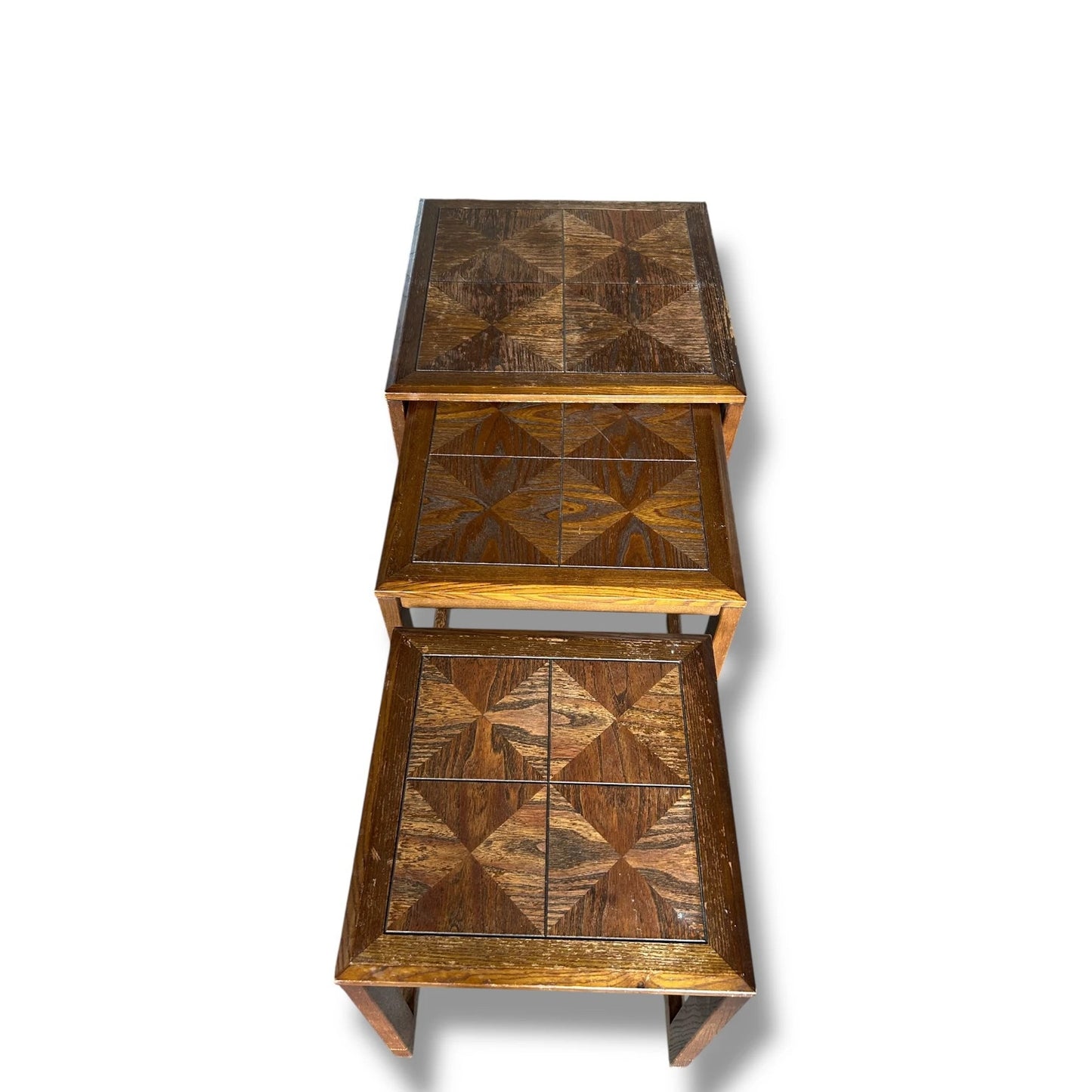 Mid Century Modern G Plan Parquetry Nest of Tables
