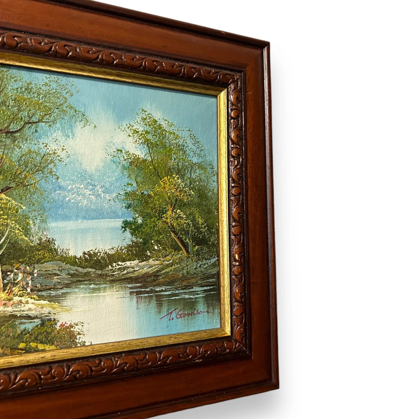 Mid Century Nature Landscape Oil Painting