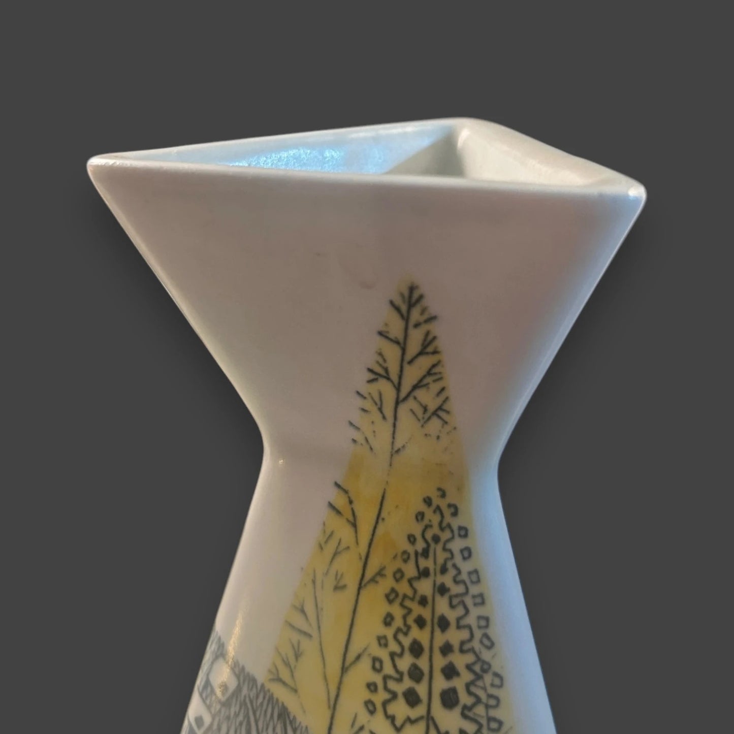 Mid Century Swedish Triangla Vase