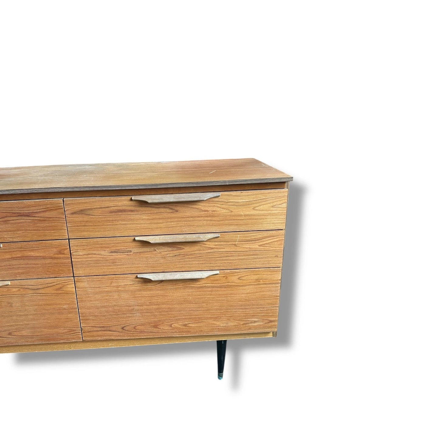 Mid Century Modern Teak Storage Drawers Chest of Drawers Tall Boy