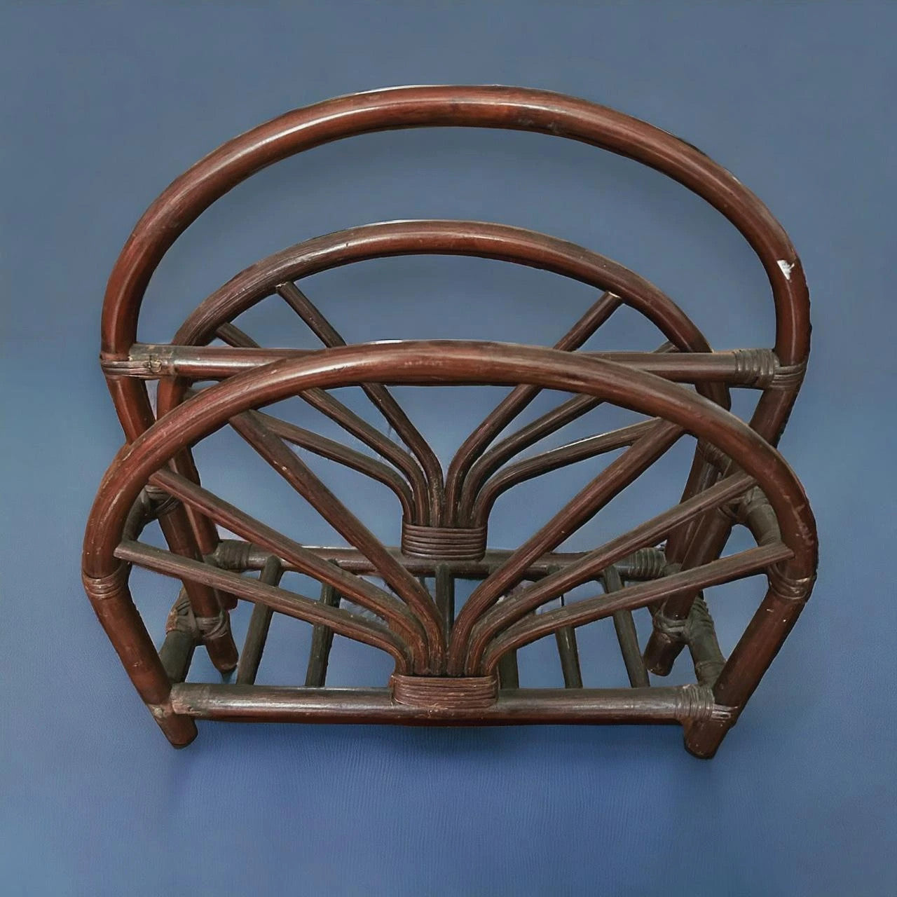 Mid Century Bamboo Magazine Rack