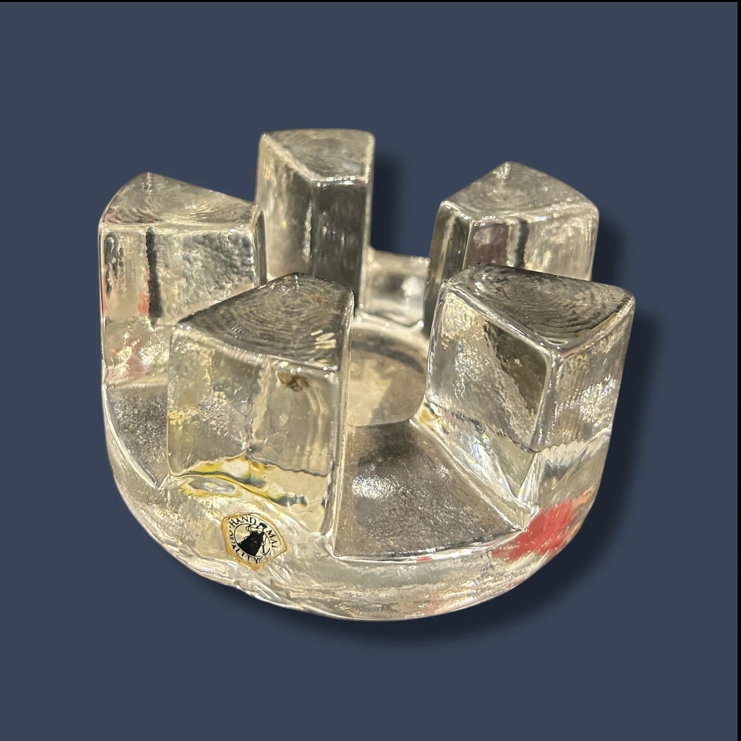 Mid Century Blenko Glass Candle Holder