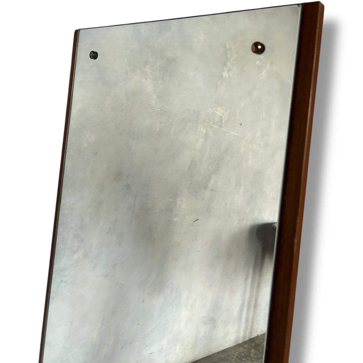 Mid Century Danish Teak Wall Mirror – Long Rectangular Vintage Mirror