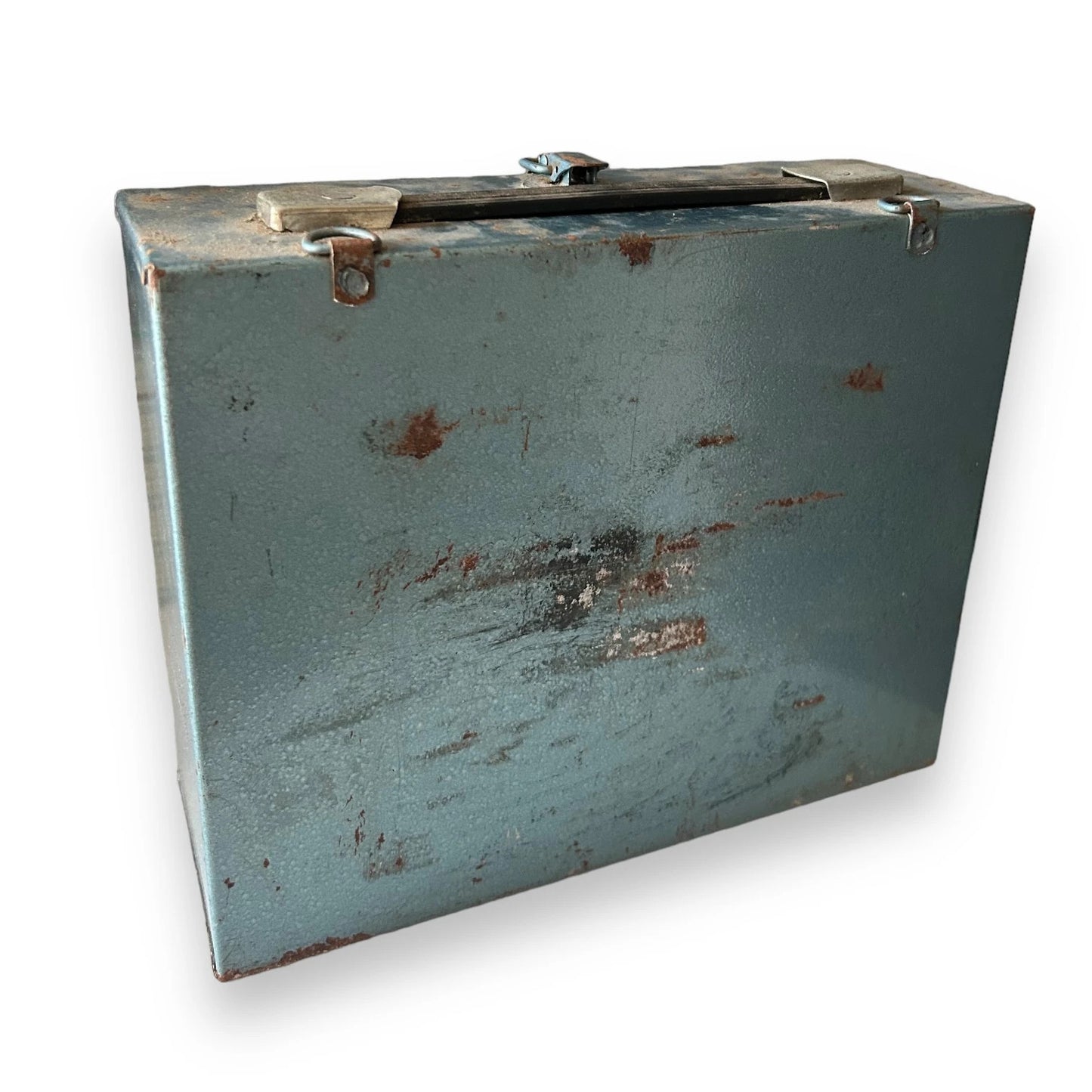 Vintage 1980s First Aid Metal Tin Box