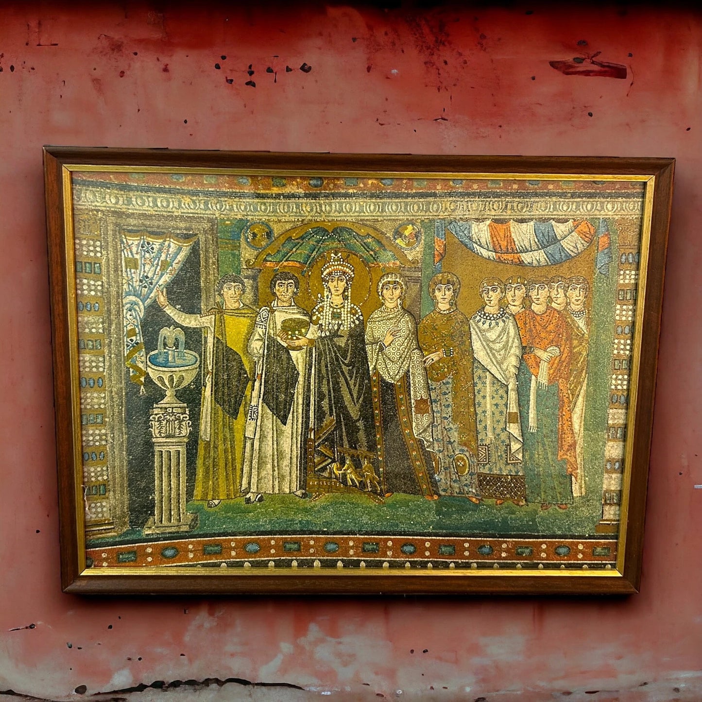 Vintage 1980s Empress Theodora Christian Framed Art