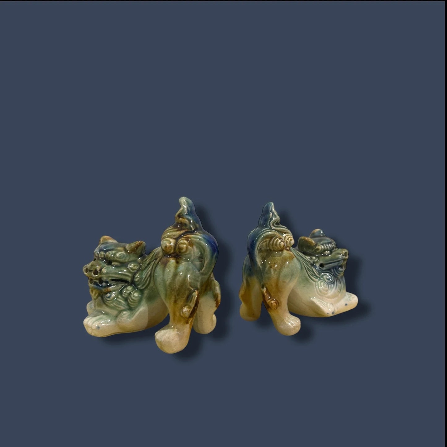 Mid Century Chinese Pair of Foo Dogs