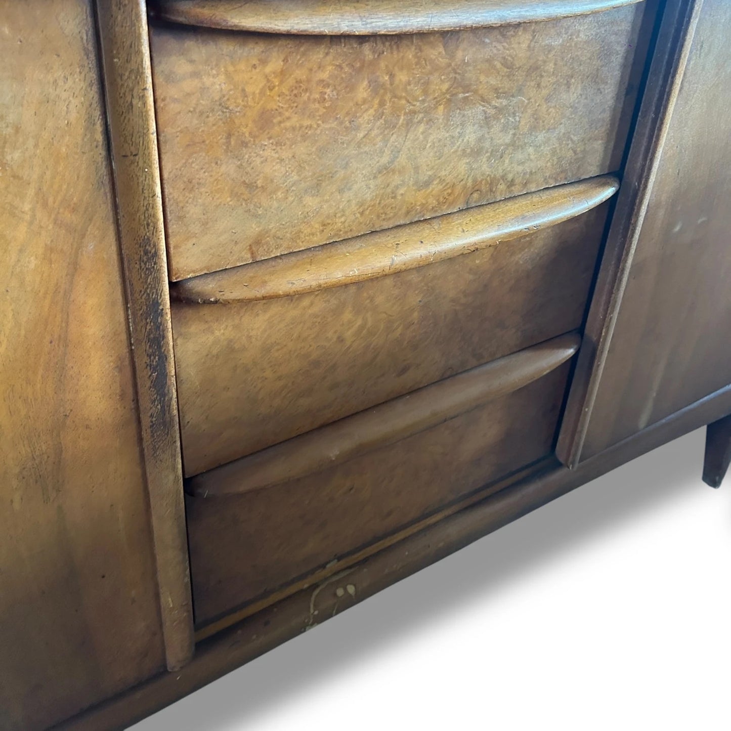 Mid Century Modern Walnut Wood McIntosh Sideboard Cabinet