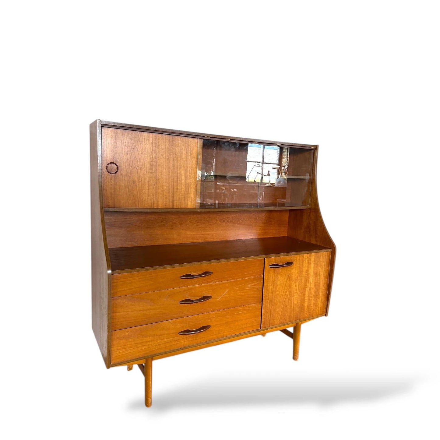 Mid Century Avalon Highboard, Teak Sideboard Cabinet, Vintage Drinks Cabinet