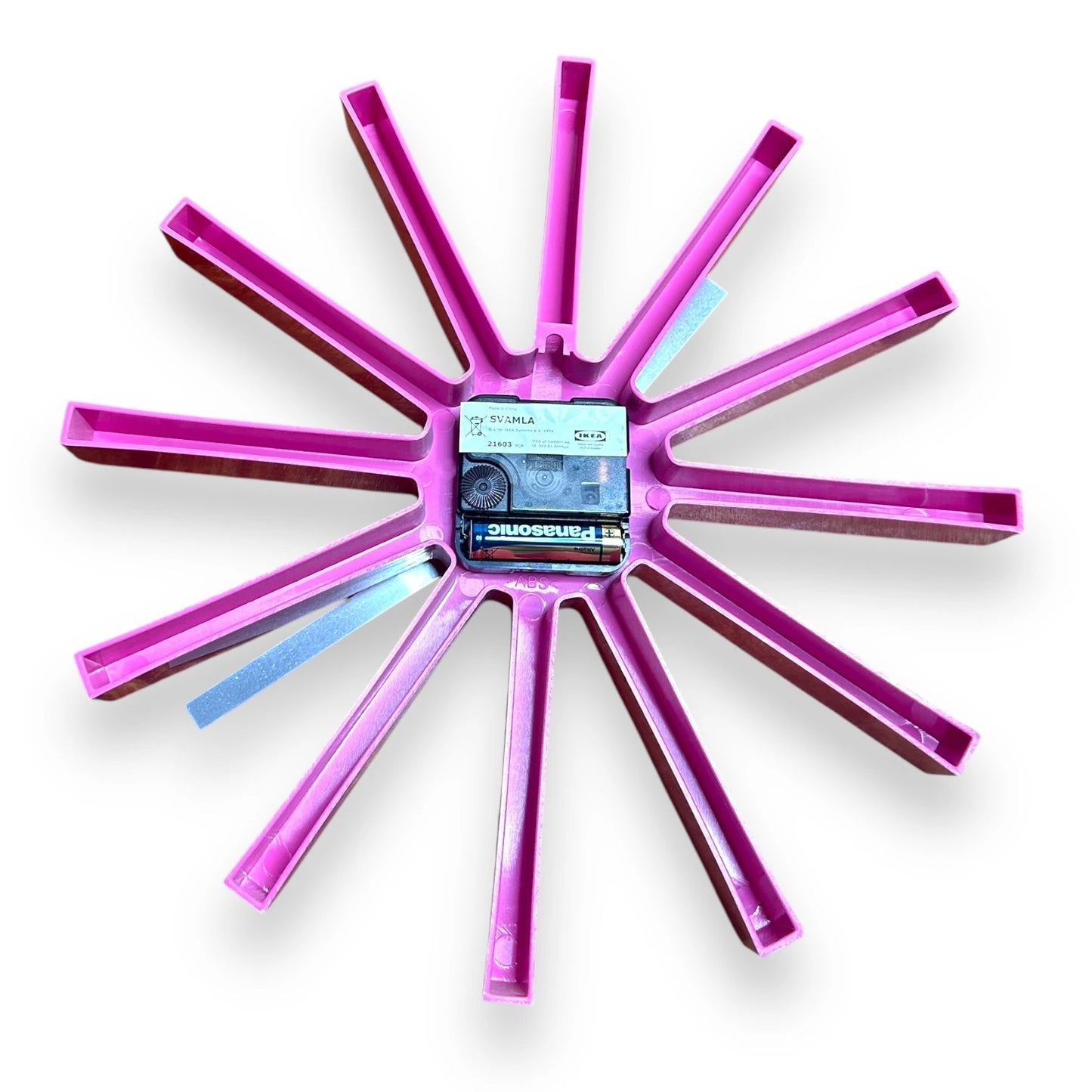 Vintage 90s Ikea Svamla Sunburst Purple Clock