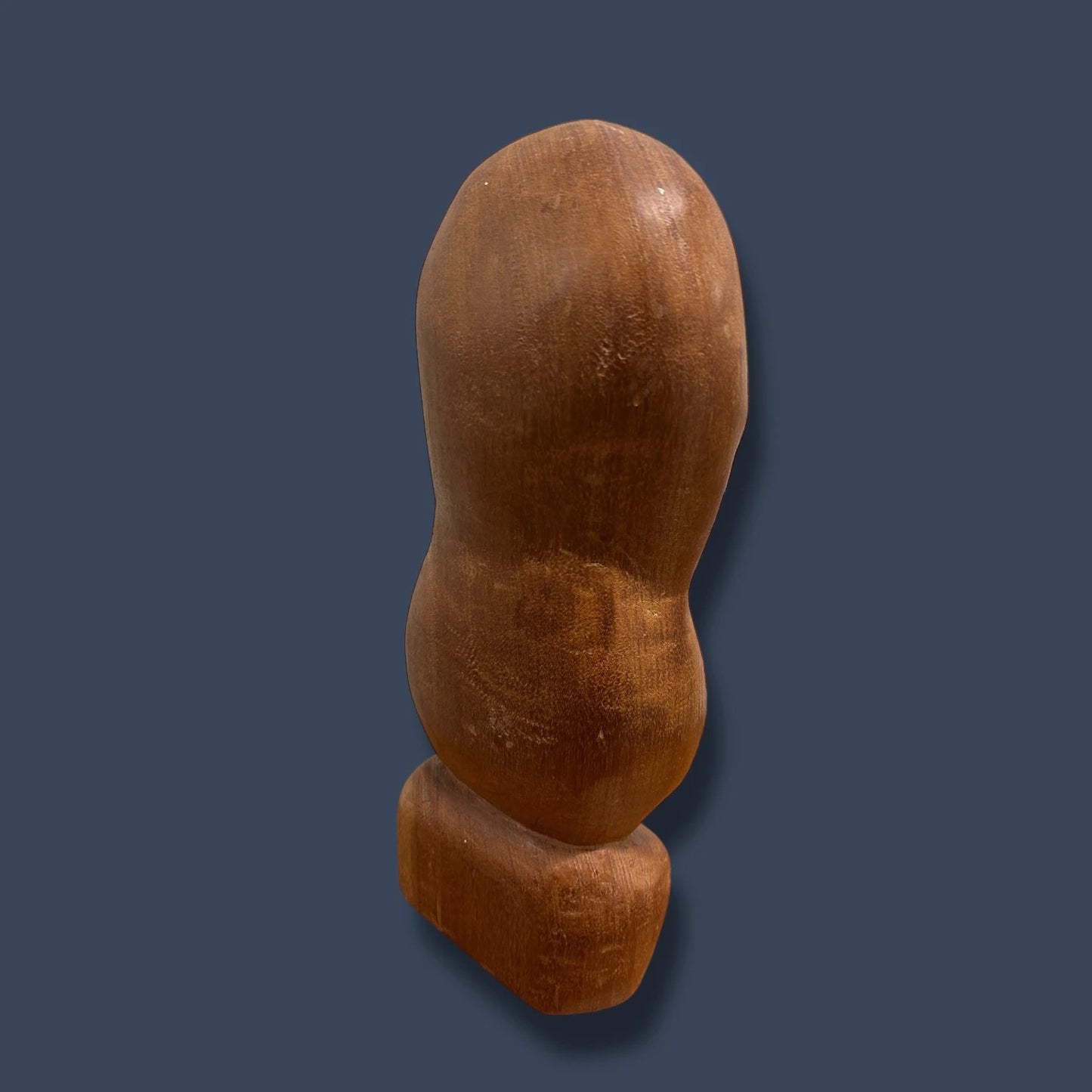 Mid Century Carved Wood Tiki Maui Head Statue