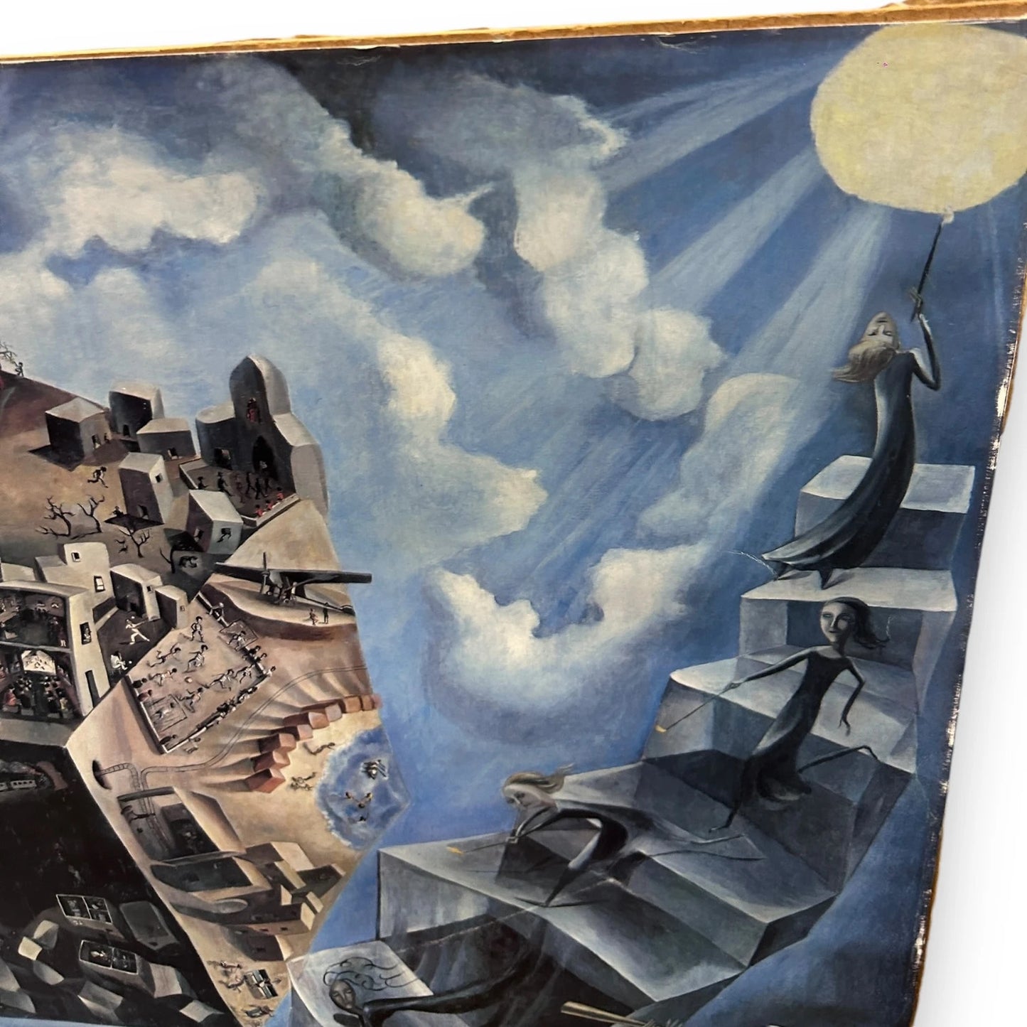 Vintage 90s Surreal Spanish Art Exhibition Poster